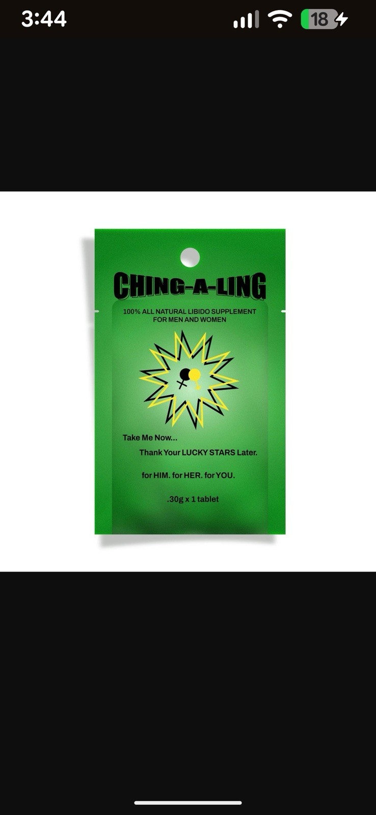 25 pills Ching A Ling Male Enhancement Herbal Supplement