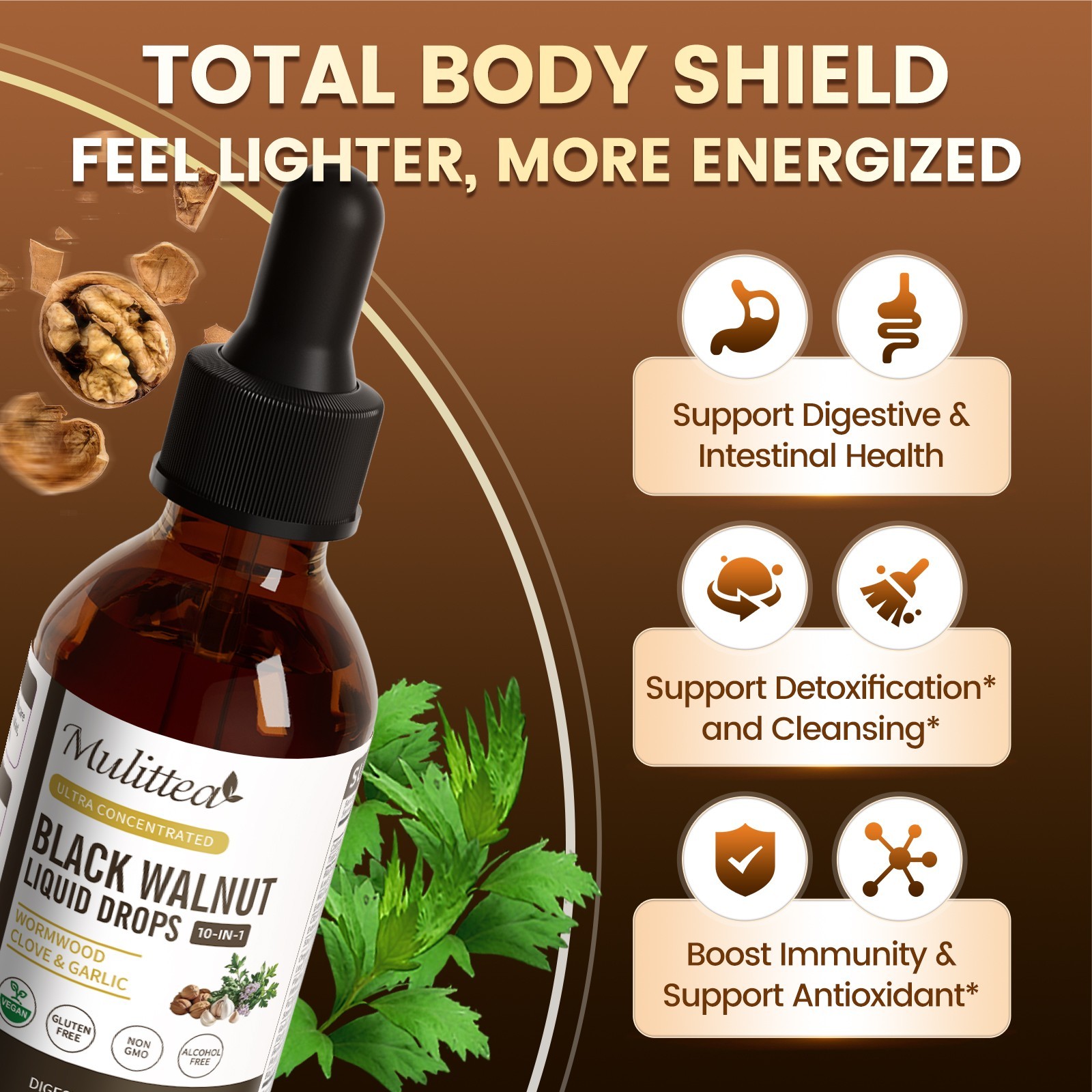 Parasite Cleanse Parasite Detox Tincture Wormwood, Black Walnut Hull, Clove 60ml