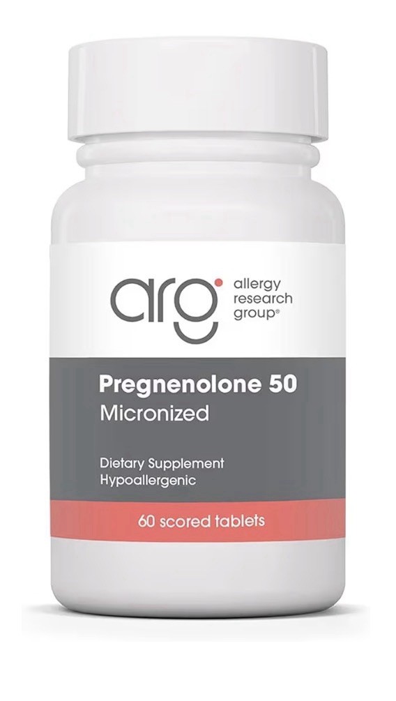 Allergy Research Group Pregnenolone 50 Micronized Hormone Precursor Support