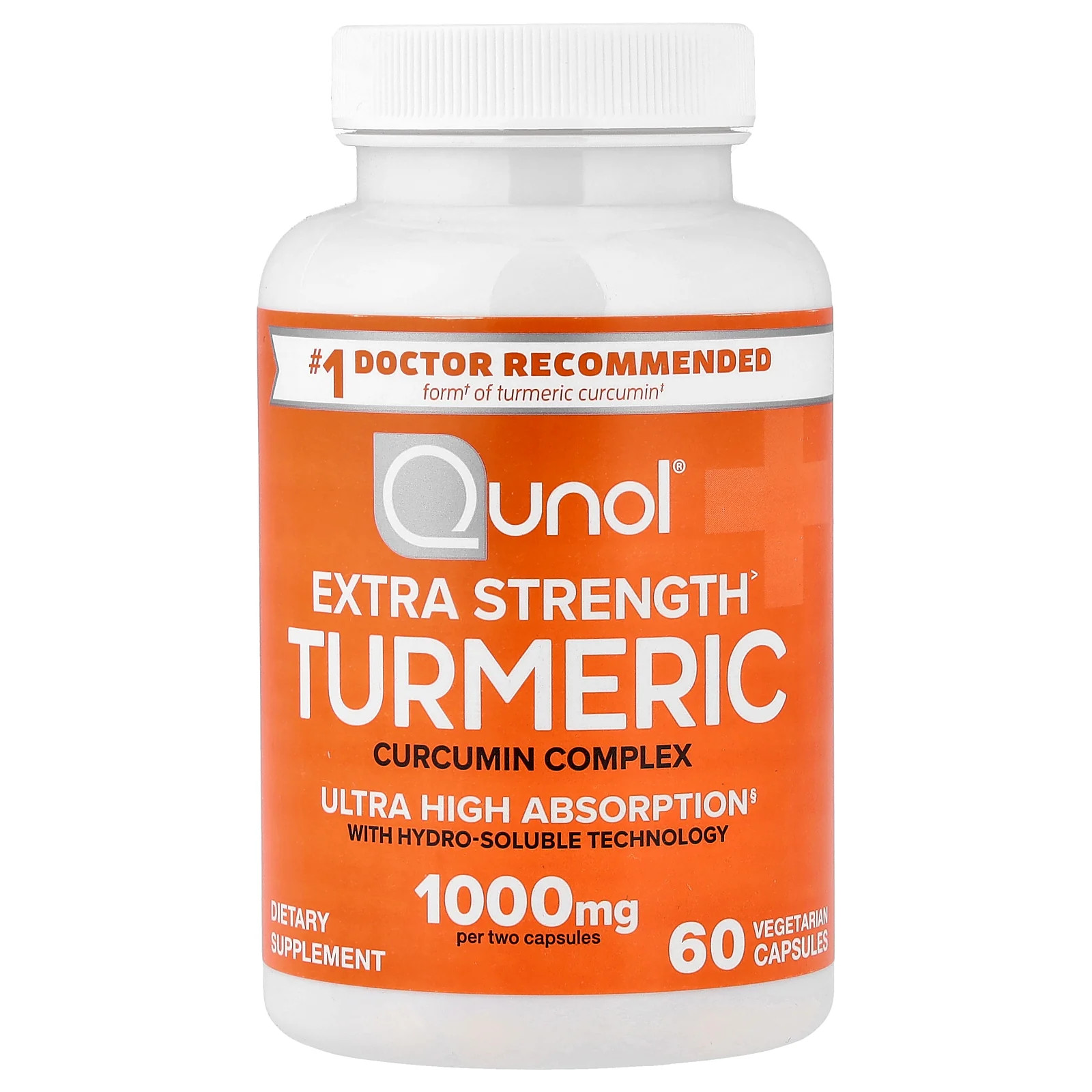 2 X Qunol, Turmeric, Curcumin Complex, 60 Vegetarian Capsule (500 mg per Capsul