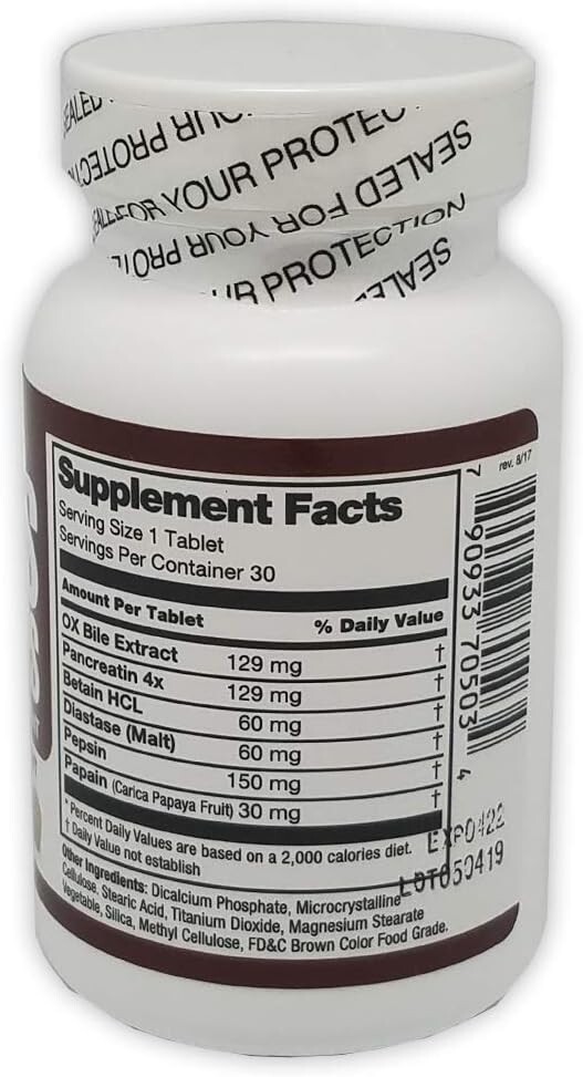 SALES BILIARES ENZYMATIC DIGESTAN 30 TABLETS.