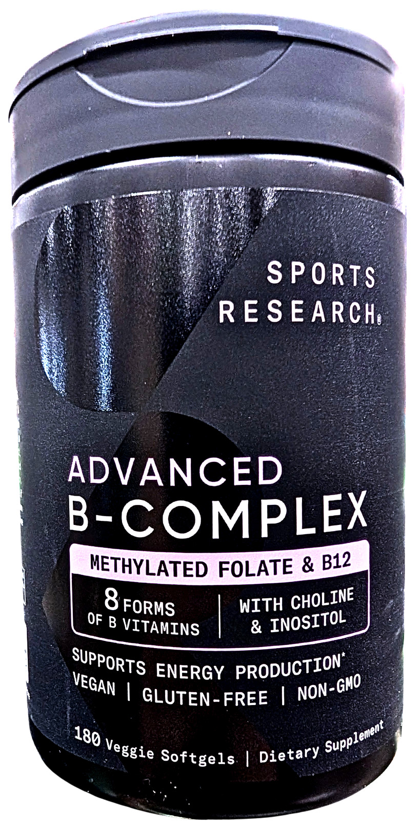 Sports Research Advanced Vitamin B Complex 180 Veggie Soft Gels EXP 11/2028