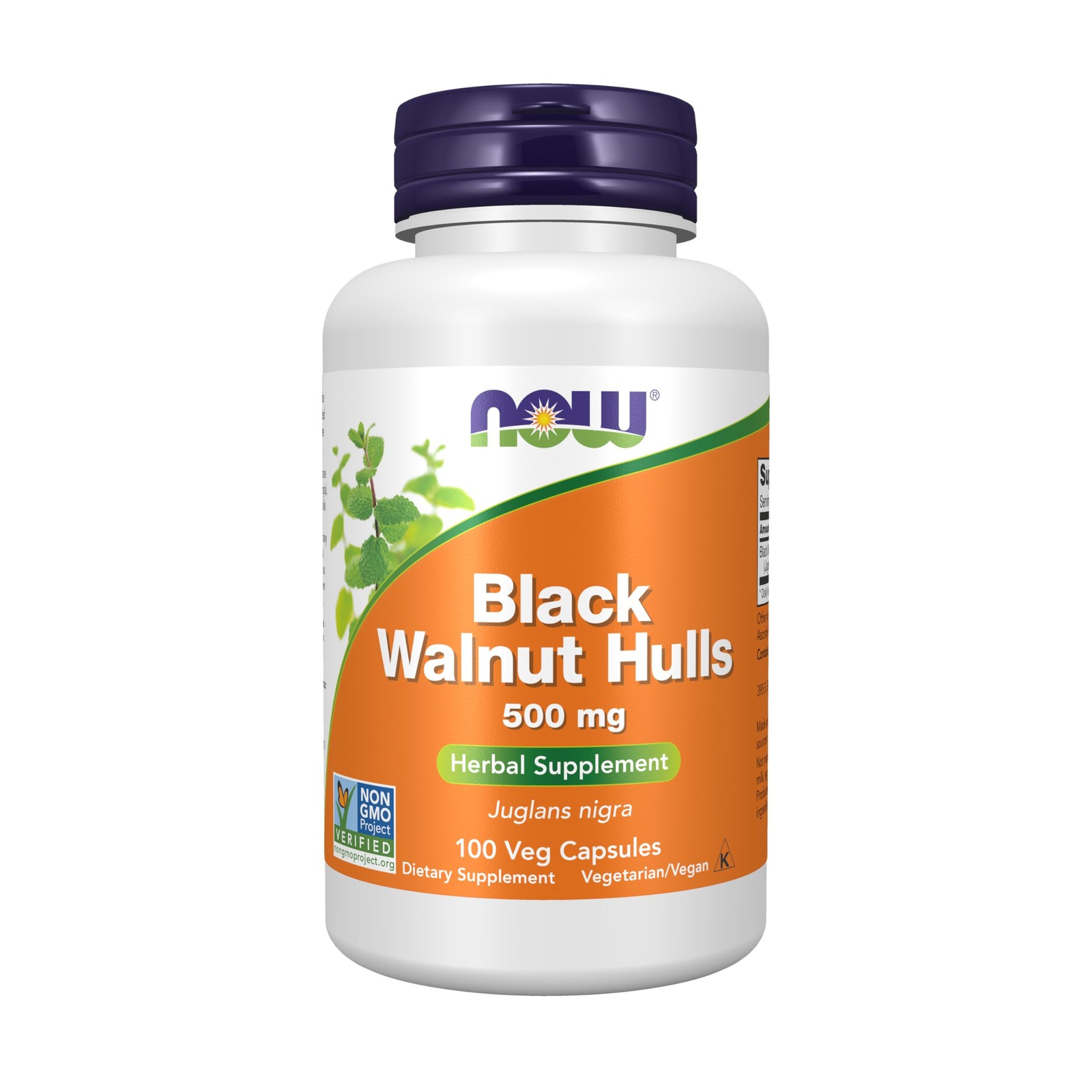 NOW Foods Supplements, Black Walnut Hulls 100 Count (Pack of 1), Dark Brown