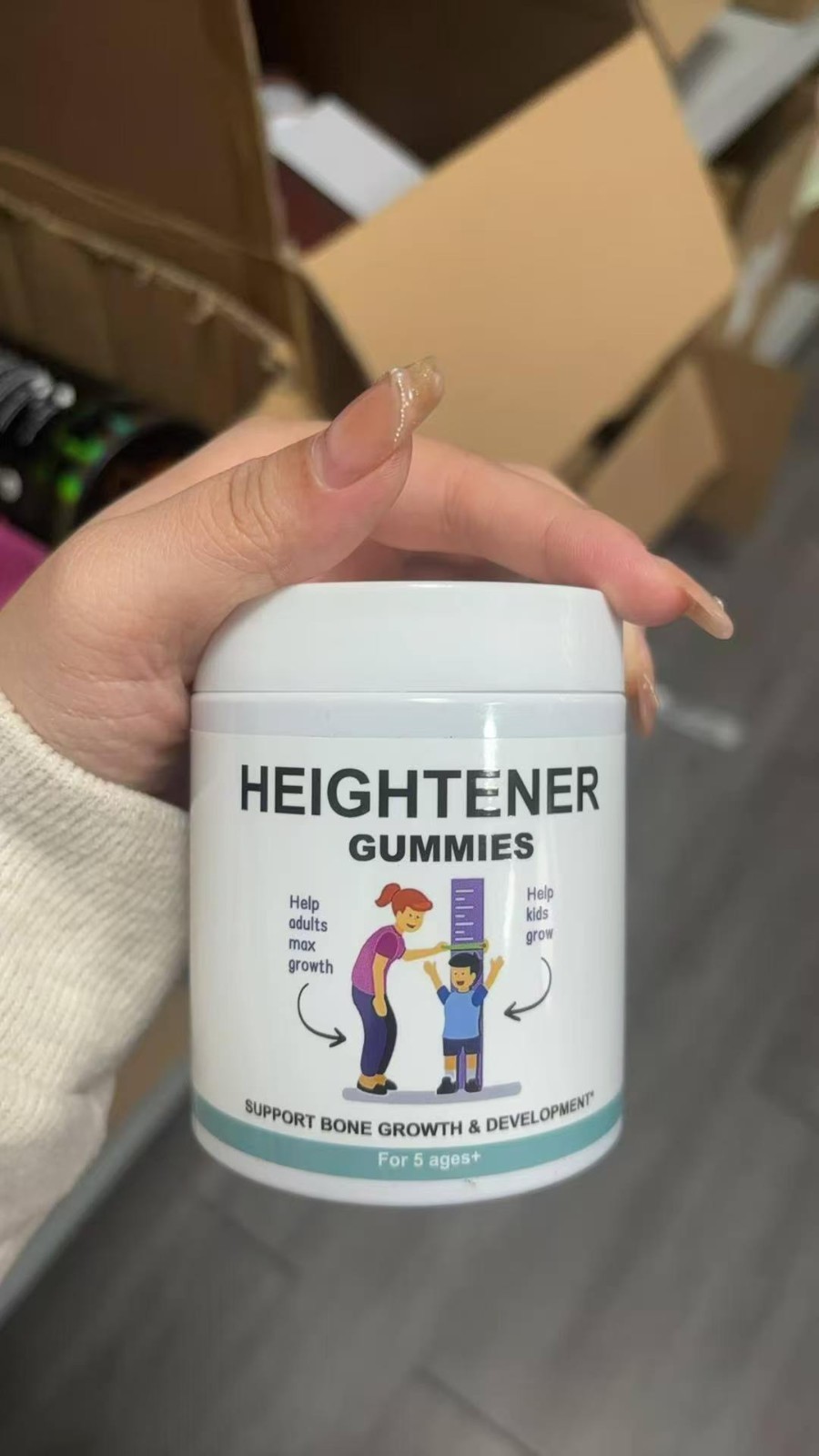 New Heightener Gummies – Natural Height Growth Supplement for Kids, Teens 2 Pack