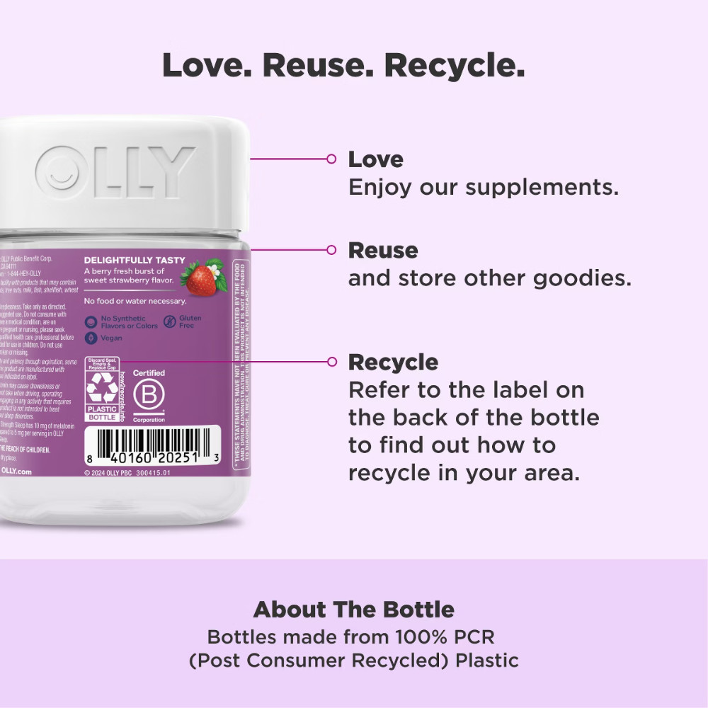 OLLY Maximum Sleep 10mg Gummies – Strawberry