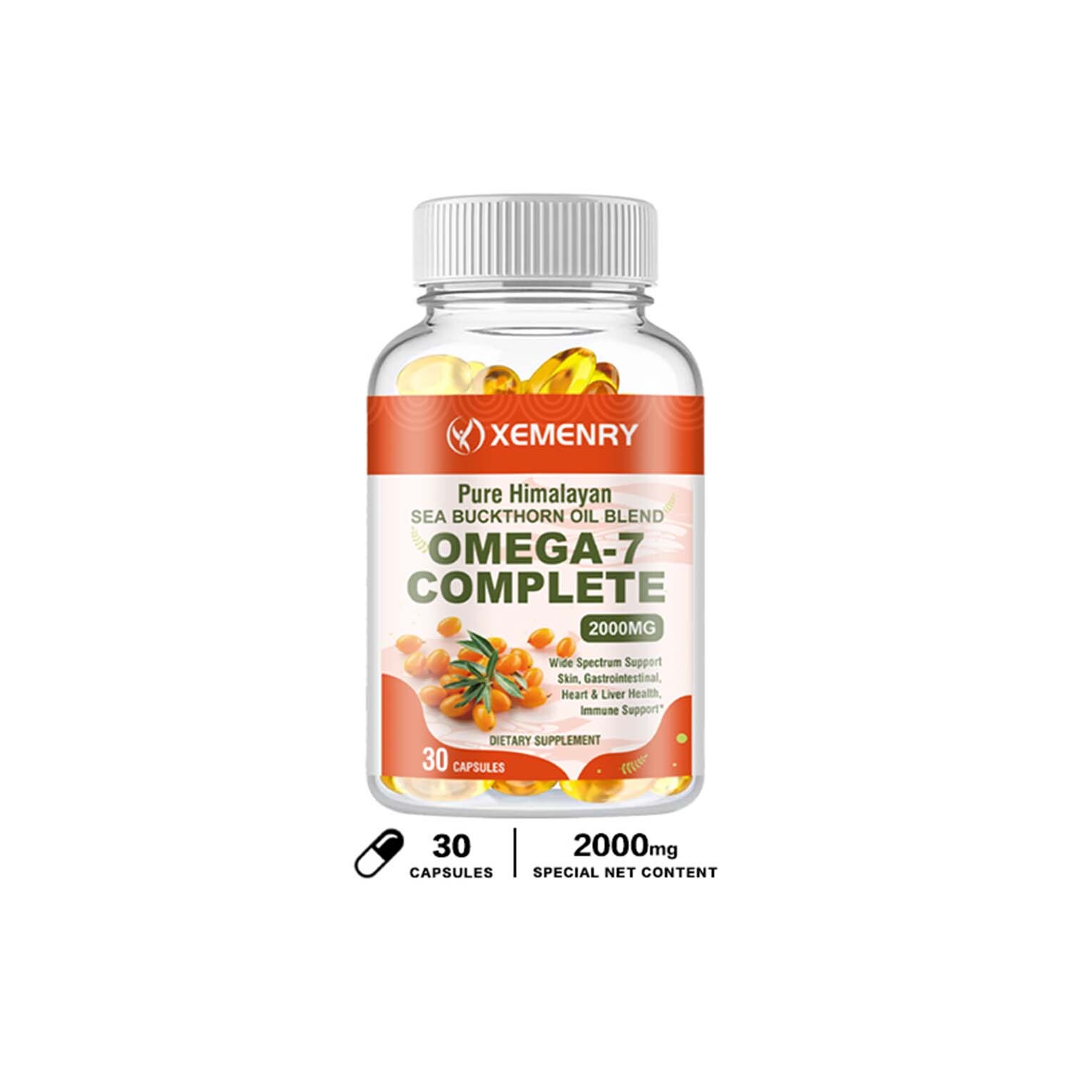 Omega-7 Complete – with Organic Sea Buckthorn Oil, Anti-aging, Antioxidant