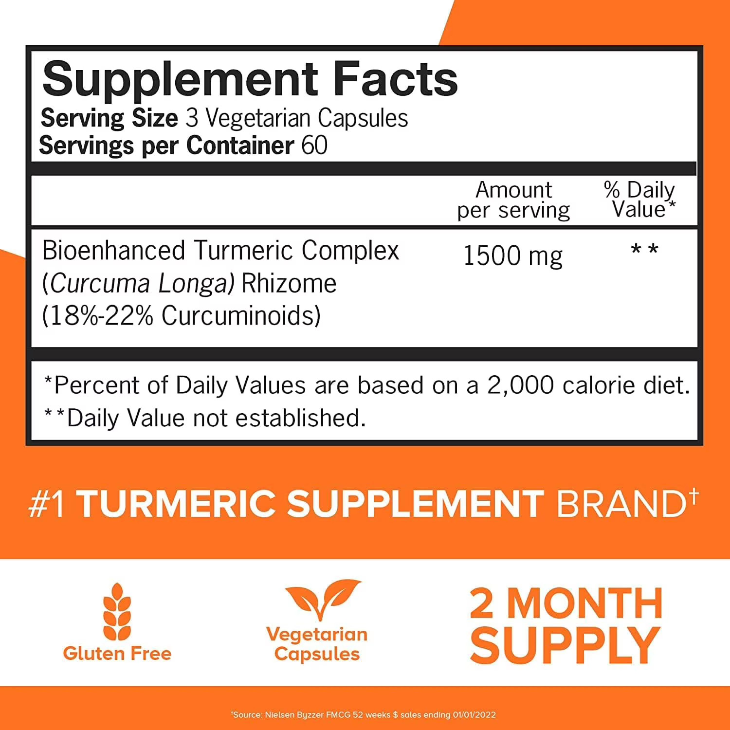 Qunol Turmeric Curcumin 1500mg Joint Support 180 Capsules