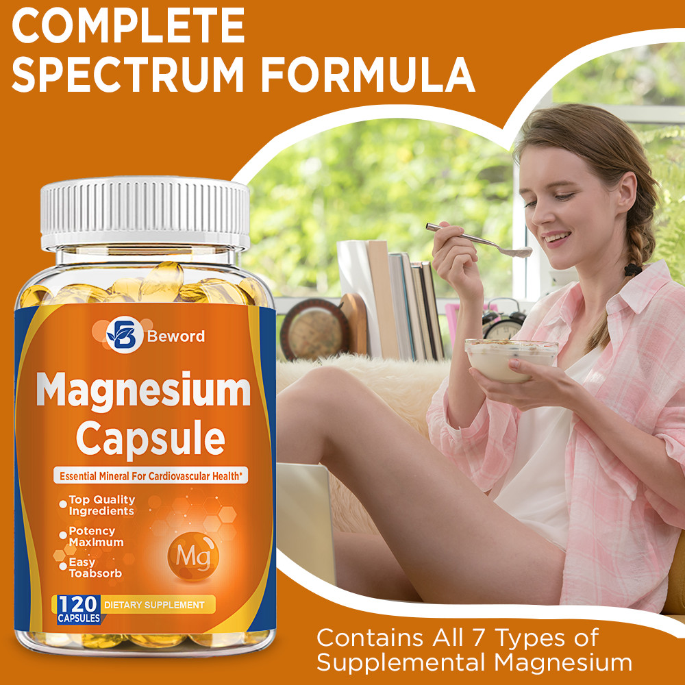 Magnesium Glycinate 500mg 120 Pills Sleep Support, Stress Relief & Bone Care