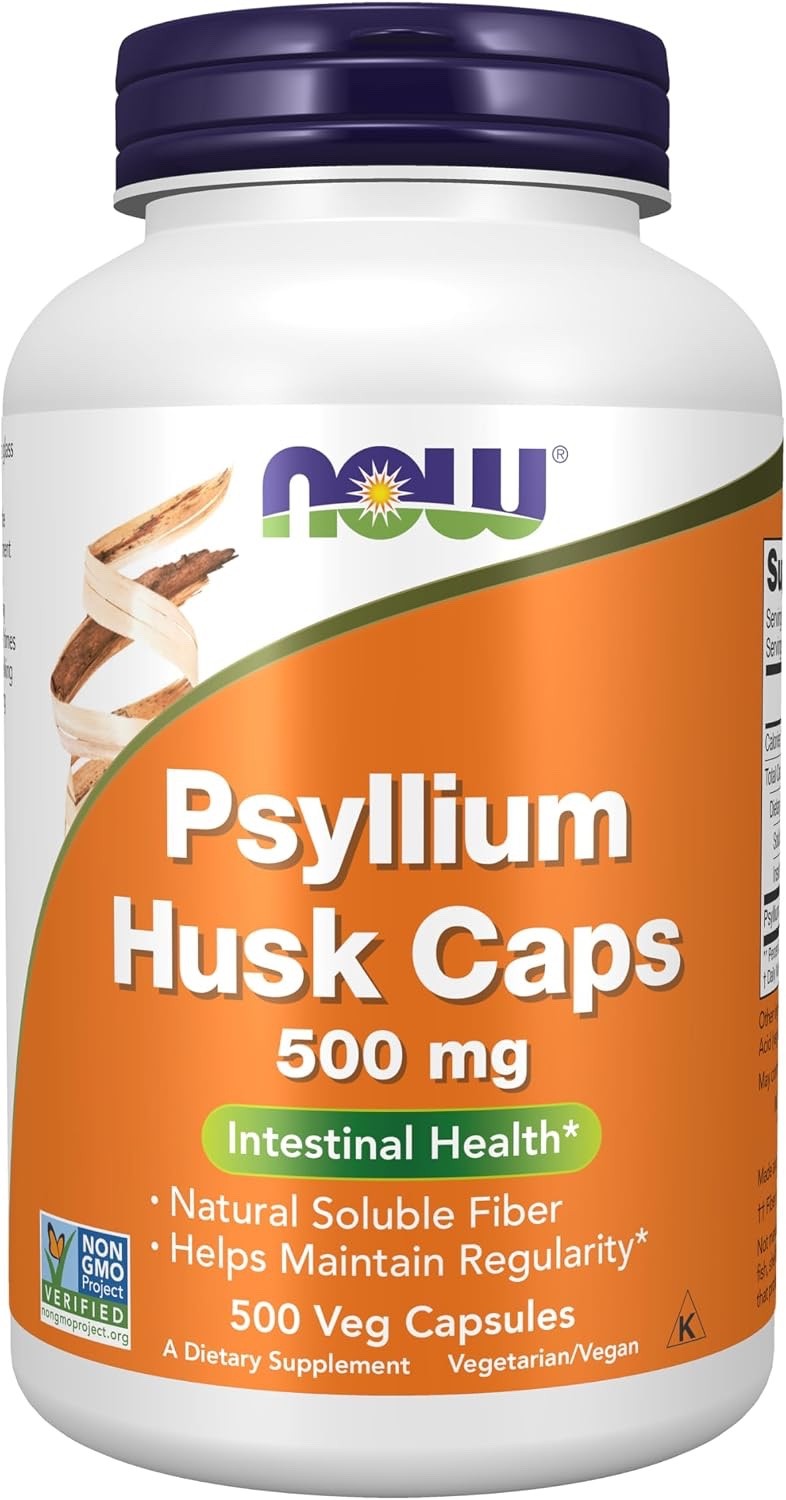 NOW Foods Supplements, Psyllium Husk Caps 500 Mg, Non-Gmo Project Verified, Natu