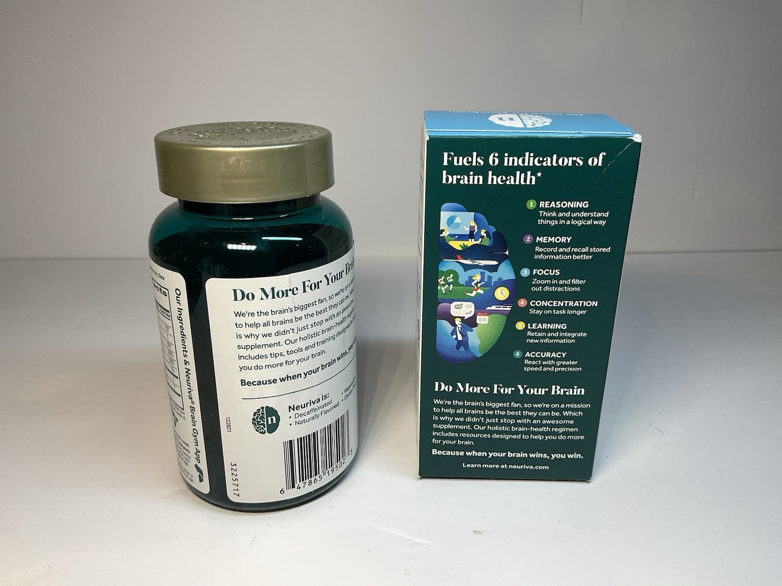 🔥NEURIVA PERFORMANCE PLUS Brain Health Supplements 50 Gummy’s Plus 30 Capsules