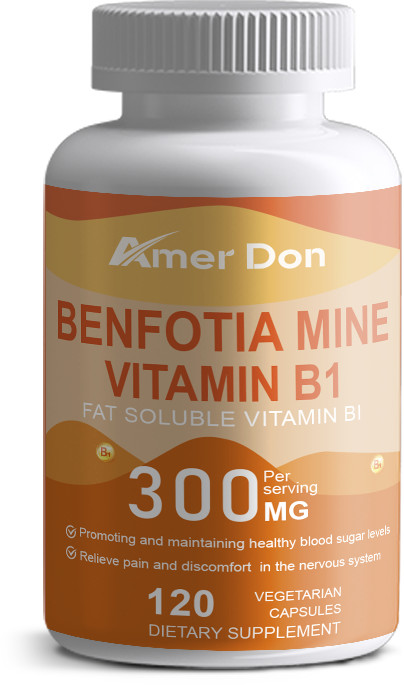 Benfotiamine 300mg 60/120 Caps Vitamin B1 Benfotiamine Thiamine Fat-Soluble