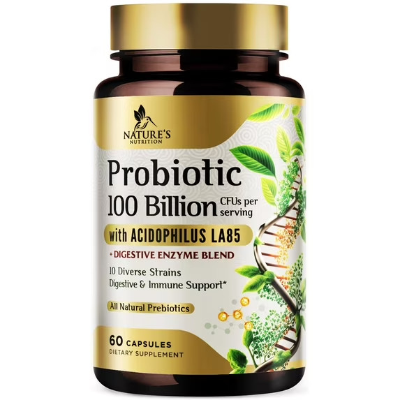 Raw Probiotics 100 Billion CFU Potency Digestive Immune Health 60 Capsules US