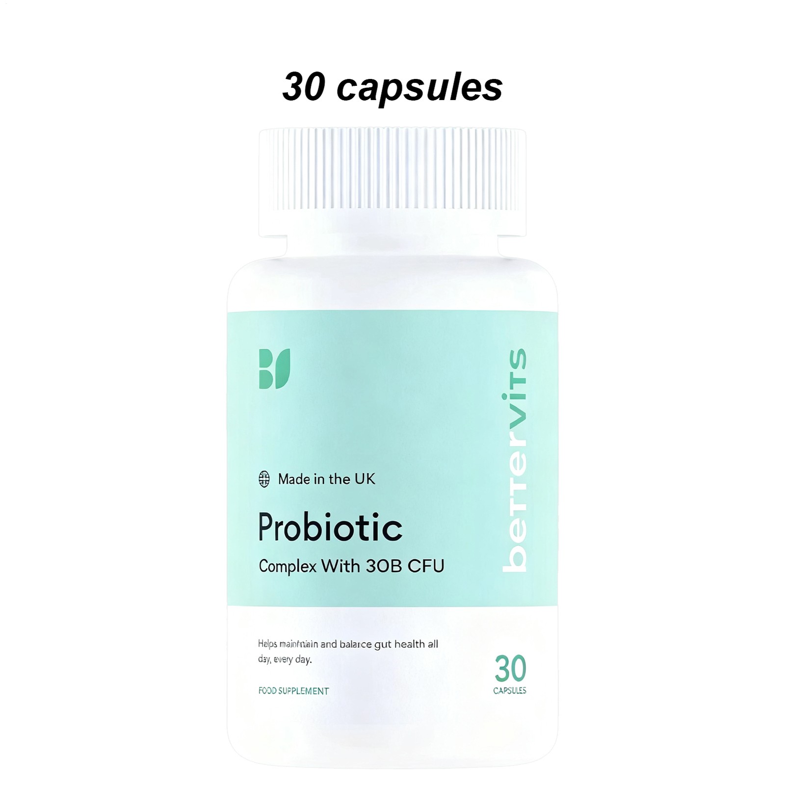 Complex Probiotic Bettervits – Gut Health – 30B CFU – Best Gut Health Supplement