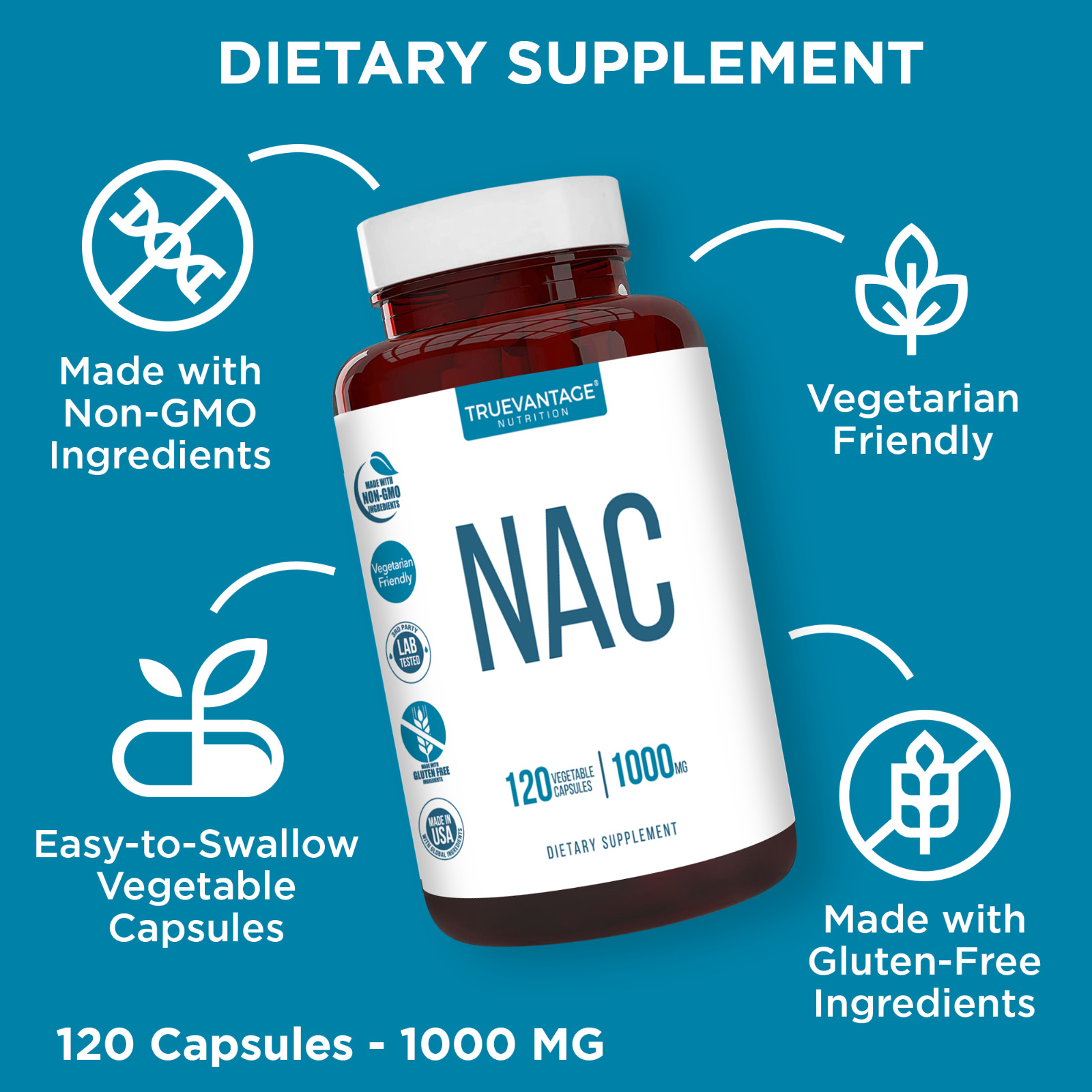 NAC Supplement (N-Acetyl Cysteine) 1000mg