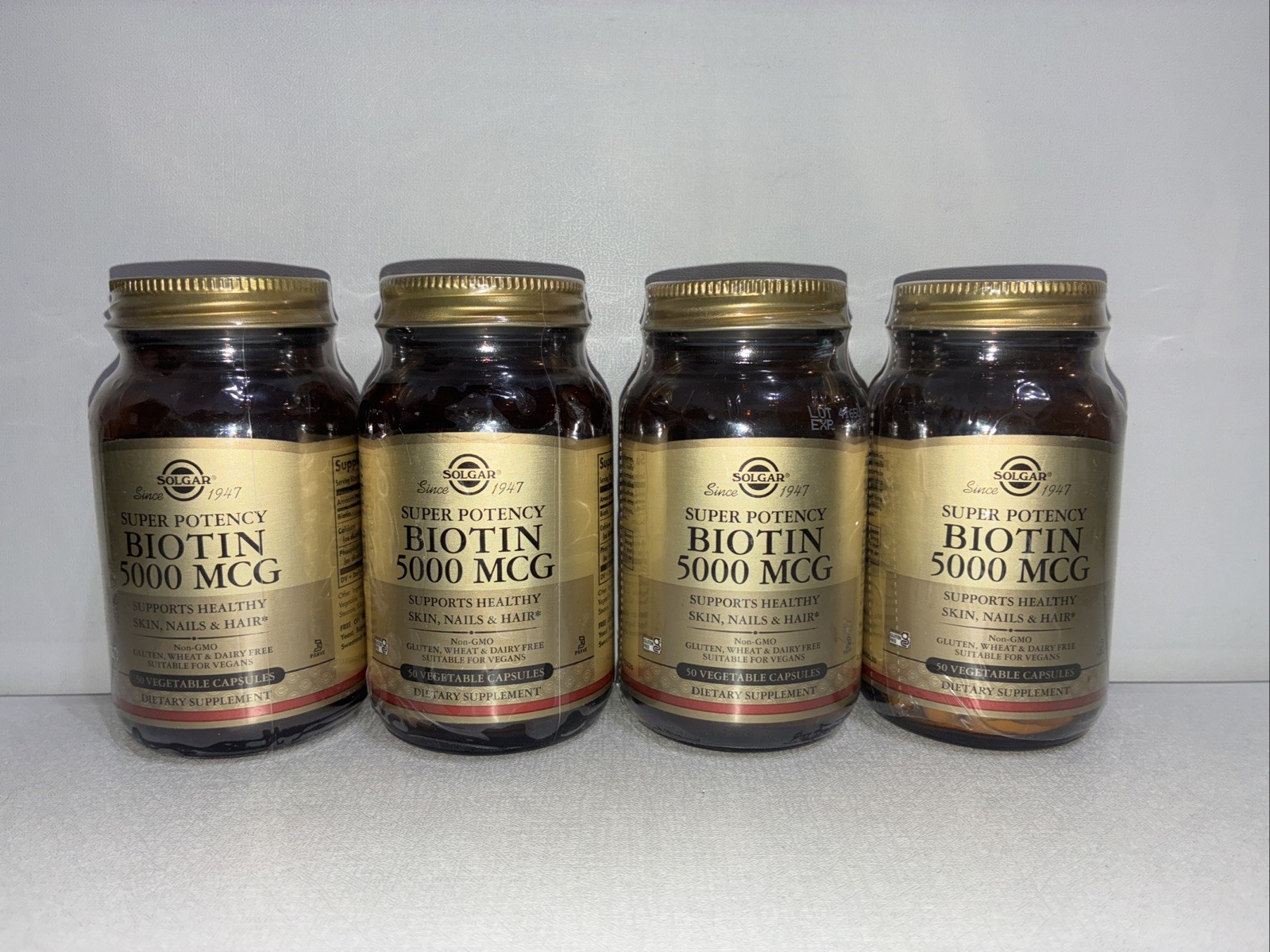 Lot If 4-Solgar Biotin 5000 Mcg 50 Vegetable Capsules / Exp 01/2028/ New &Sealed