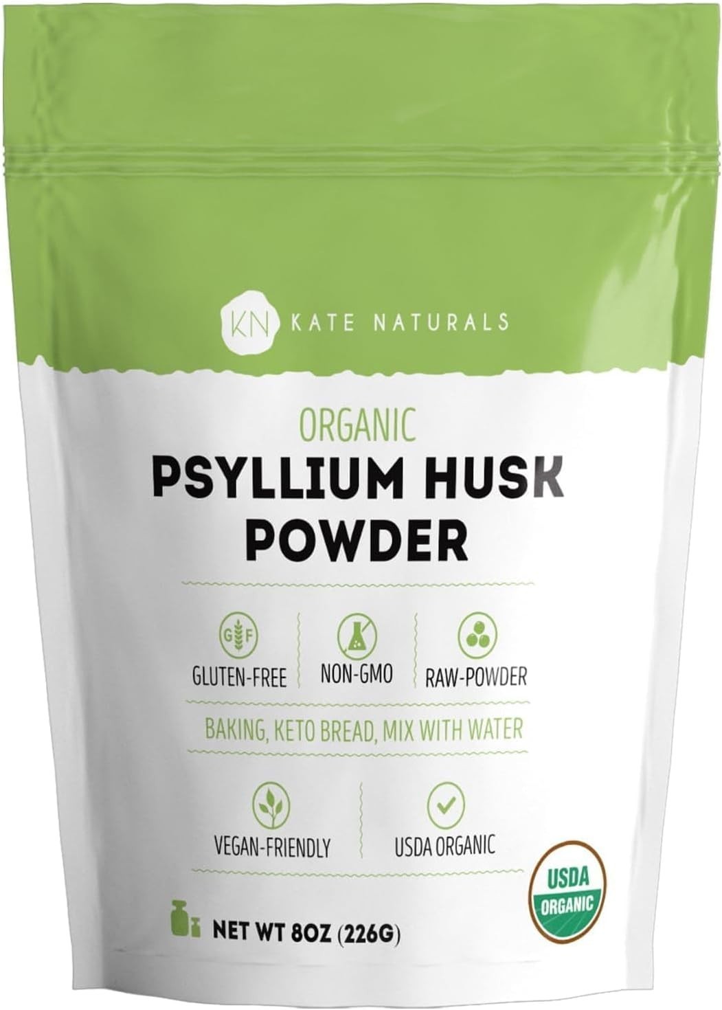 8oz Gluten-Free Organic Psyllium Husk Powder – Perfect for Baking & Digestion