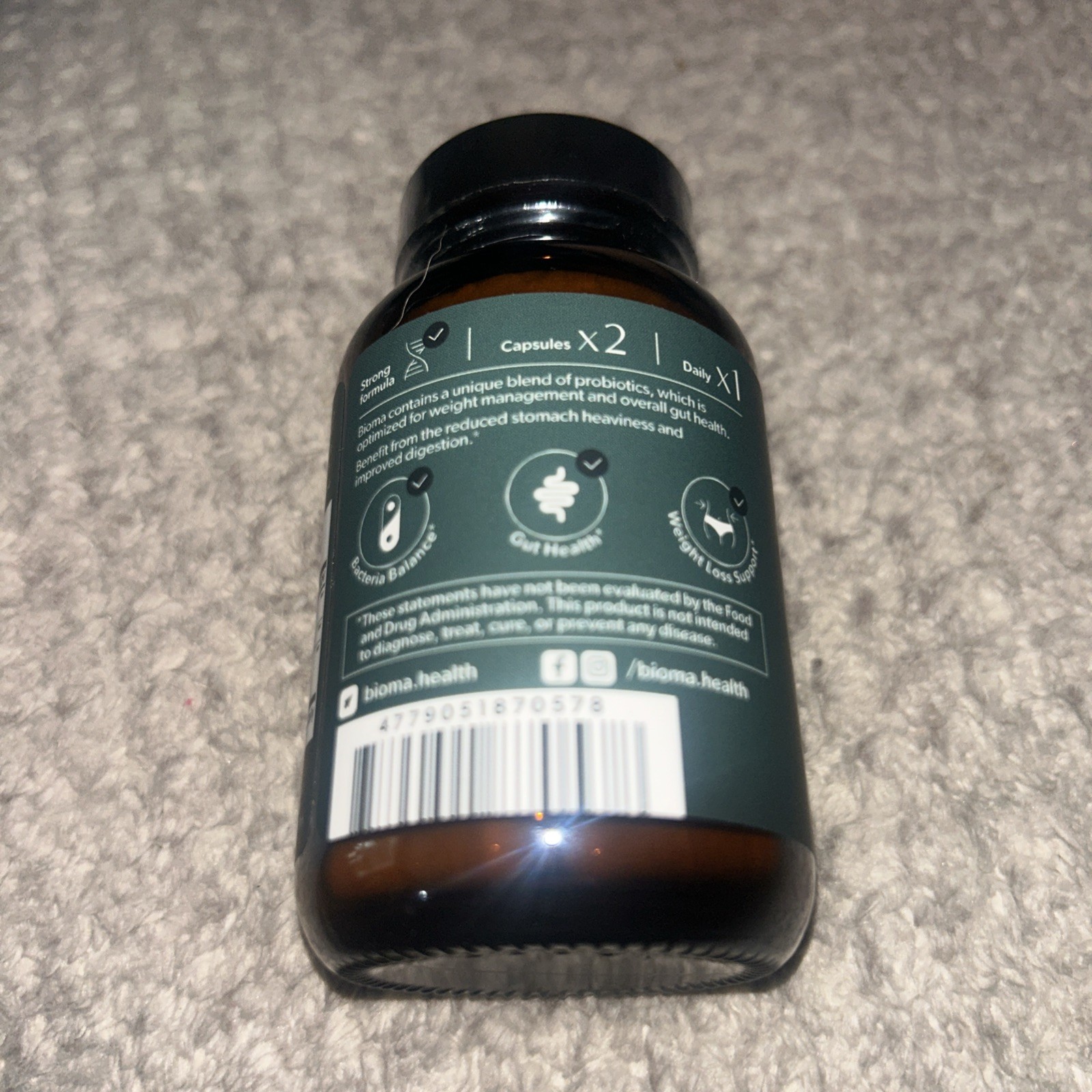 Bioma Probiotics for Digestive Health 3-in-1 Gut Health Formula 60 Capsules 5/26