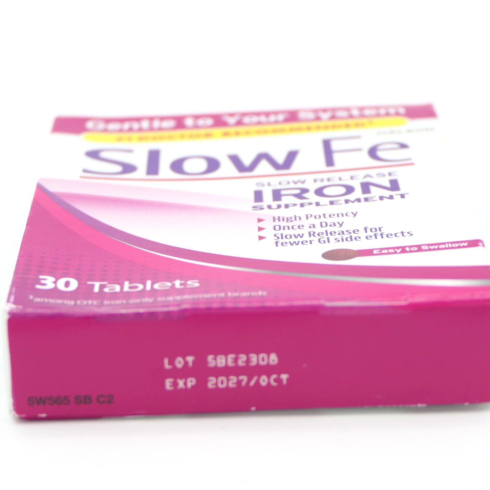 Slow Fe Slow Release Iron Supplement 30 Easy To Swallow Tablets Exp 10/27