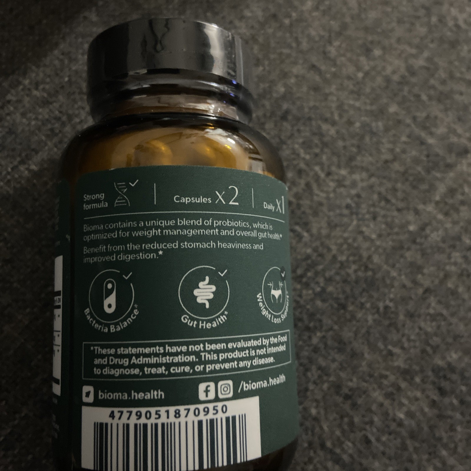 Bioma Probiotics – 30 Day Supply, 60 Vegan Capsules, Dietary Supplement