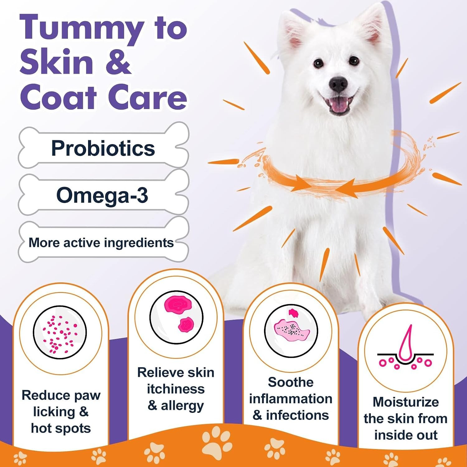 DRFOSTER Probiotics & Digestive Enzymes for Dogs, Freeze-Dried, 120 Bites | 3-In