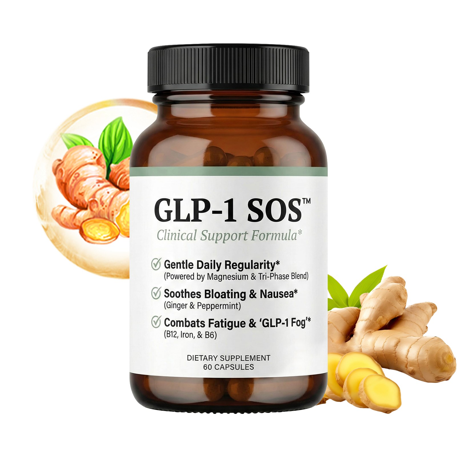 Support Digestive For Constipation , Sulfur Burps , Fatigue – Magnesium , Ginger