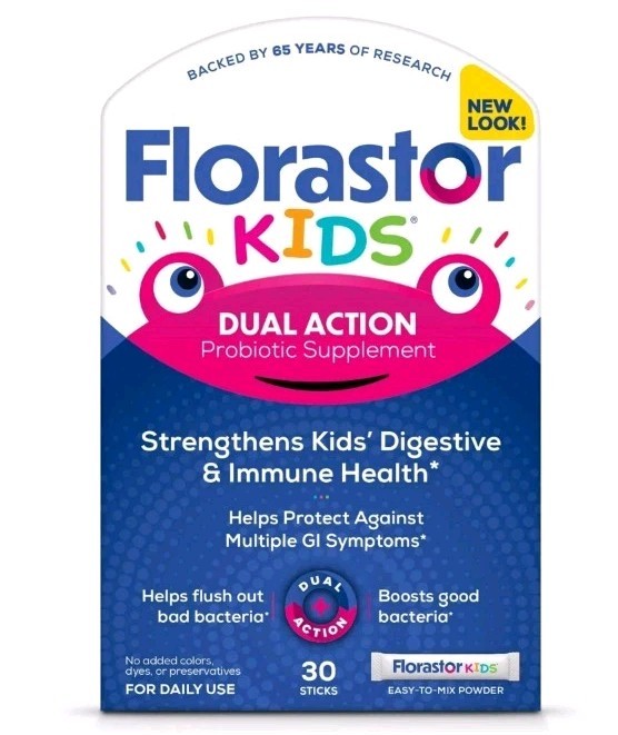 Florastor Kids Probiotic Supplement Powder Digestive & Immune Health 30 Sticks