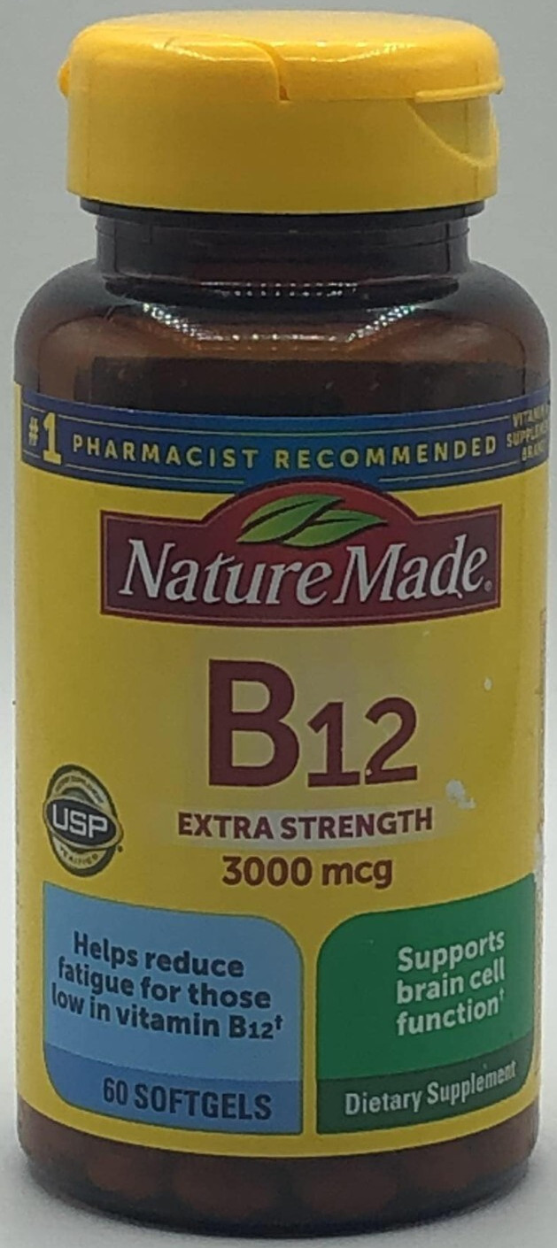 Nature Made B12 3000 Mcg ~ 60 Softgels ~ EXP 8/26 ~ FAST SHIP ~ SEAELD