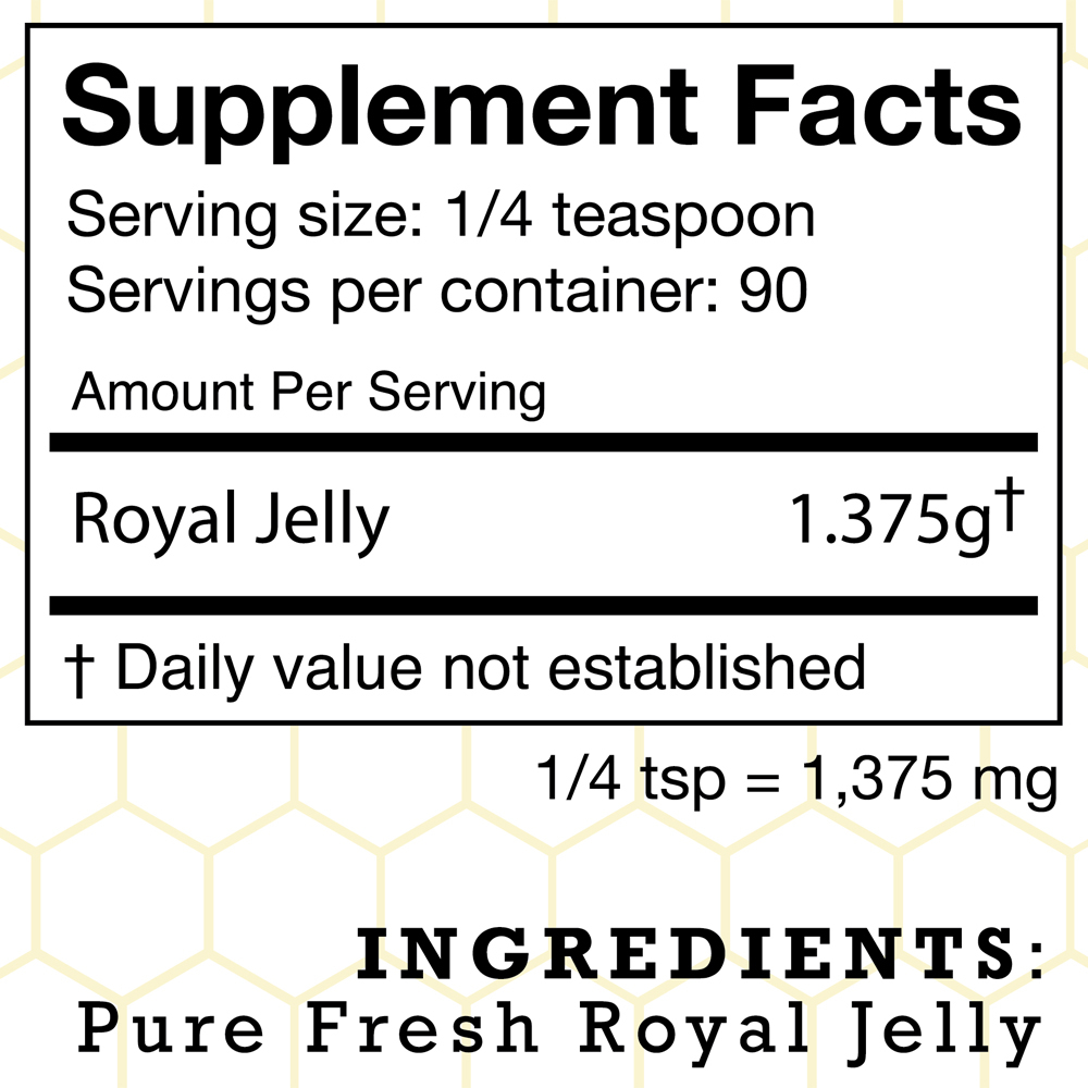 4oz PURE FRESH ROYAL JELLY 100% NATURAL RAW BEE 113,400mg HIGH POTENCY SALE