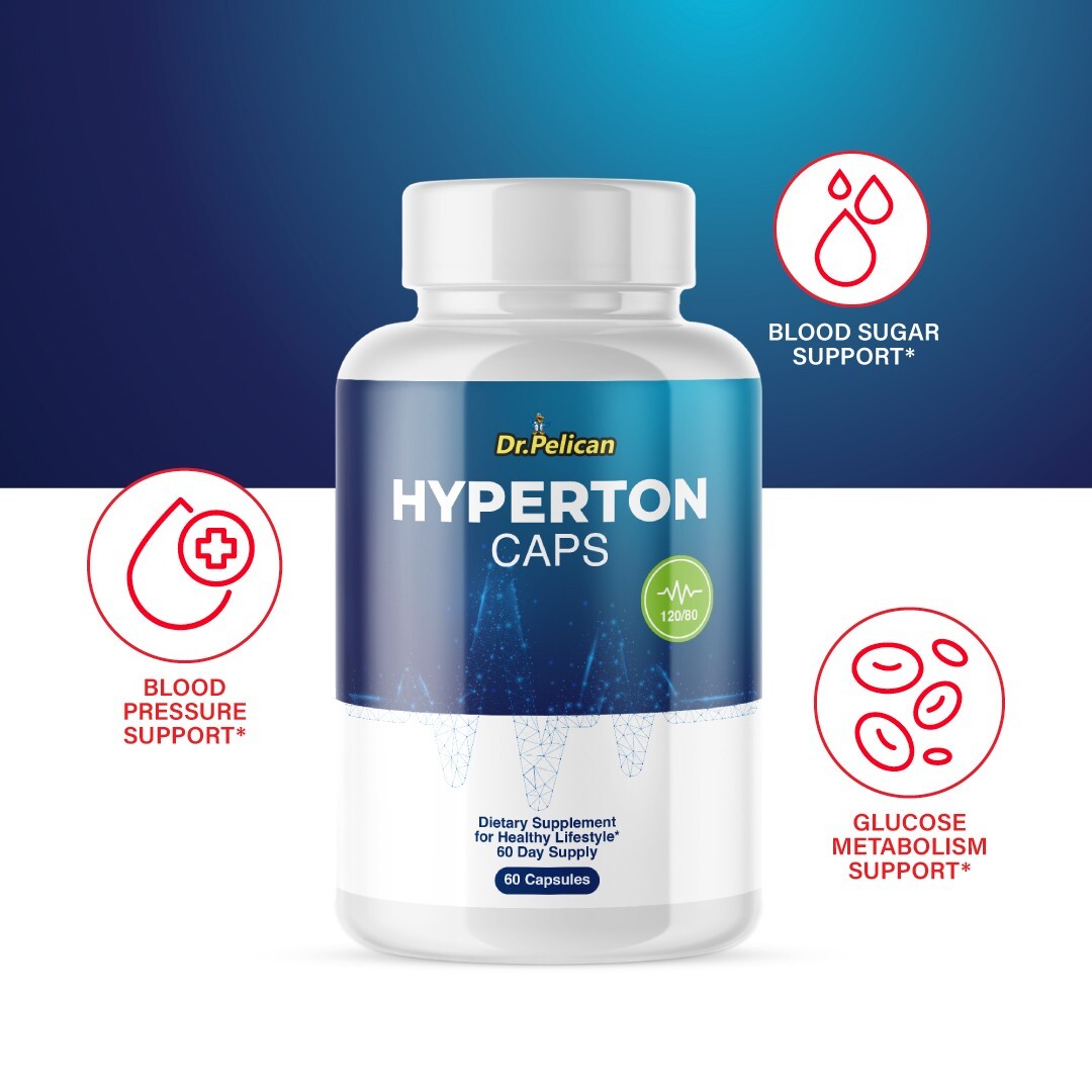 Hyperton Caps- Blood Support- 12 Bottles- 720 Capsules