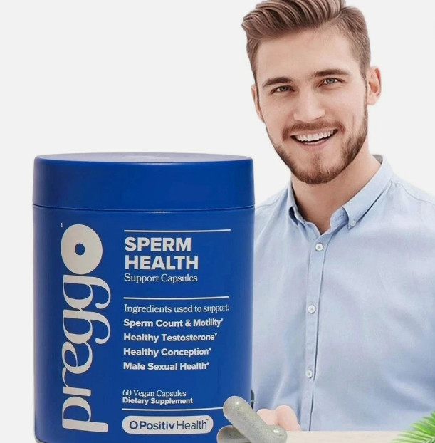 Preggo Sperm Health Capsules for Men for Sperm Count and Motility, 60 Vegan Caps