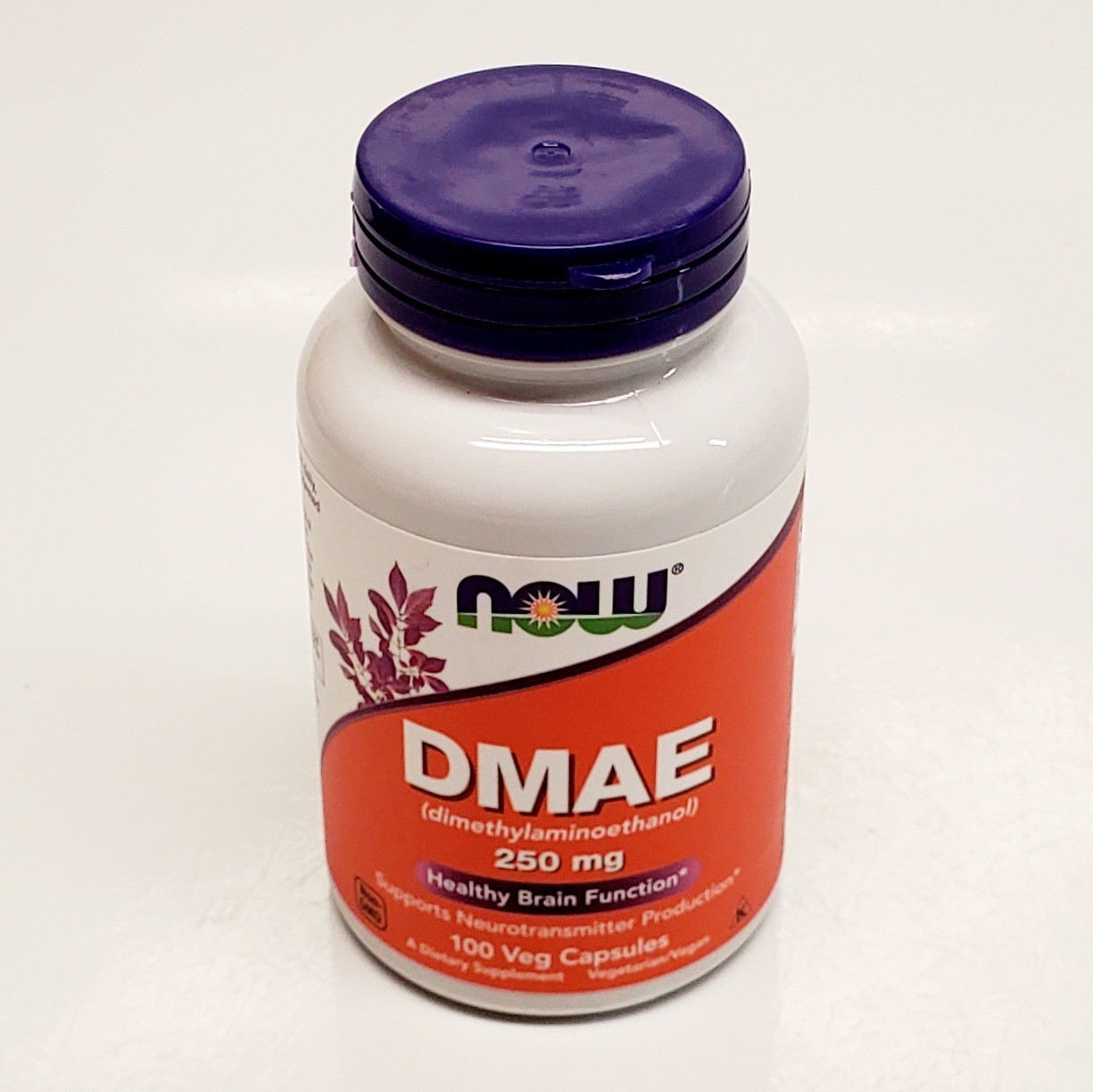 Now DMAE 250mg 100 Veg Caps Dimethylaminoethanol Healthy Brain 06/2027EXP