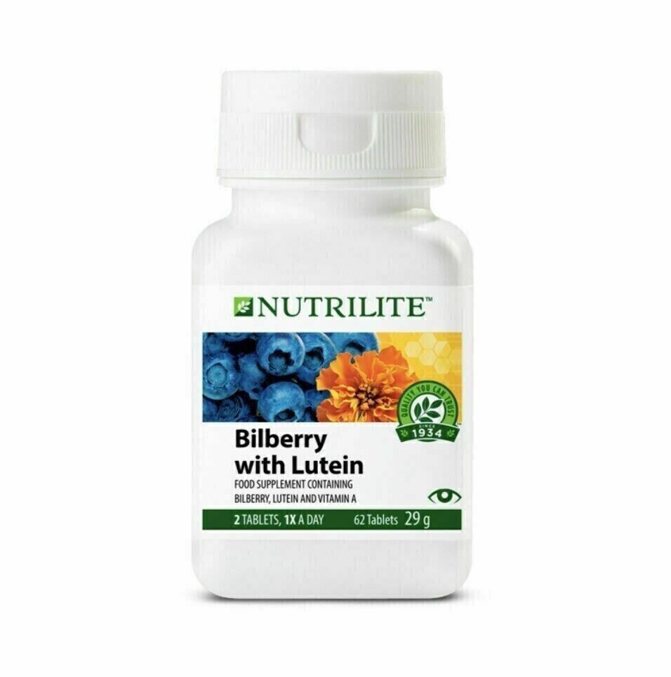 Amway Nutrilite Bilberry with Lutein For Good eyesight brain function 60 tablet
