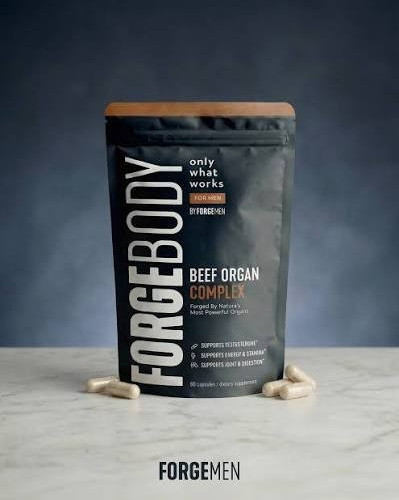 FORGEBODY Beef Organ Complex 60 Caps 100% Grass Fed Beef Supplement | Pack of 2