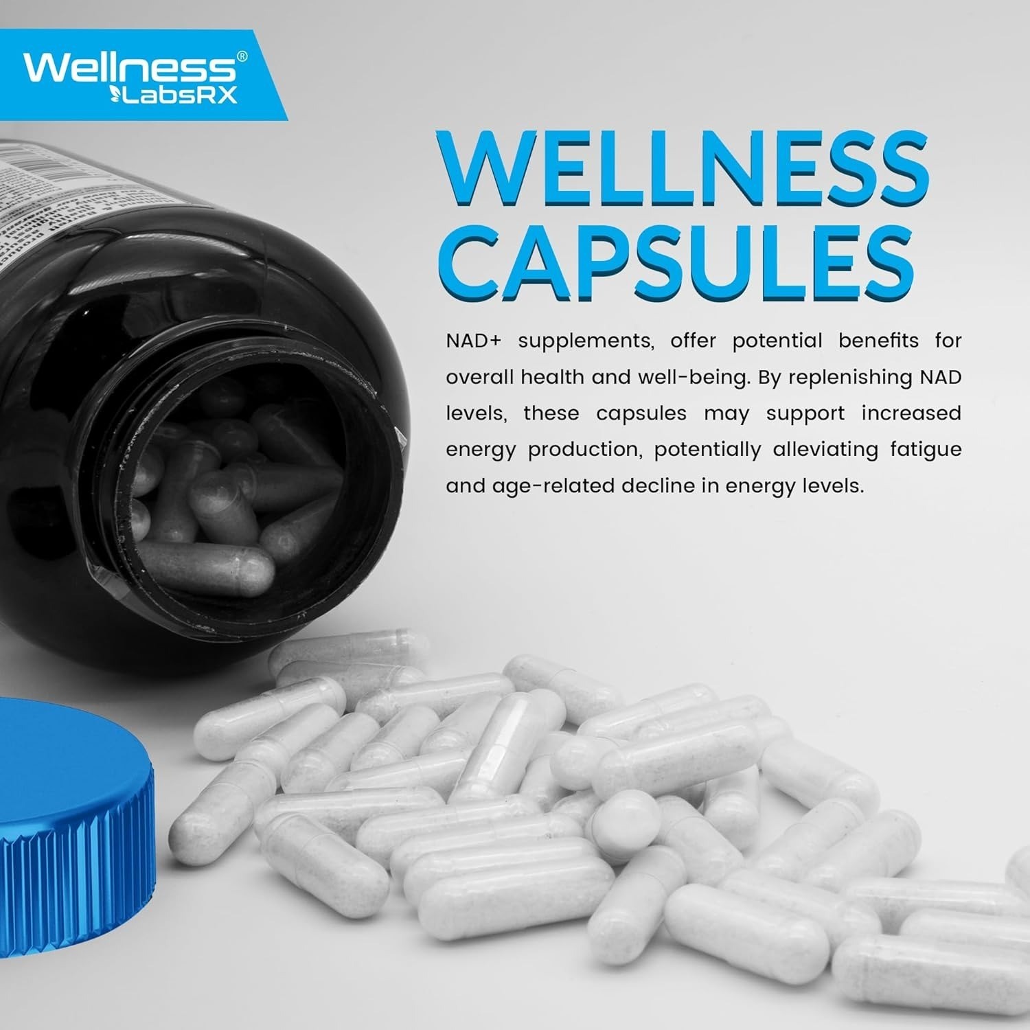 NAD+ Supplement 1500mg with Resveratrol | Cellular Health & Energy | 90 Caps