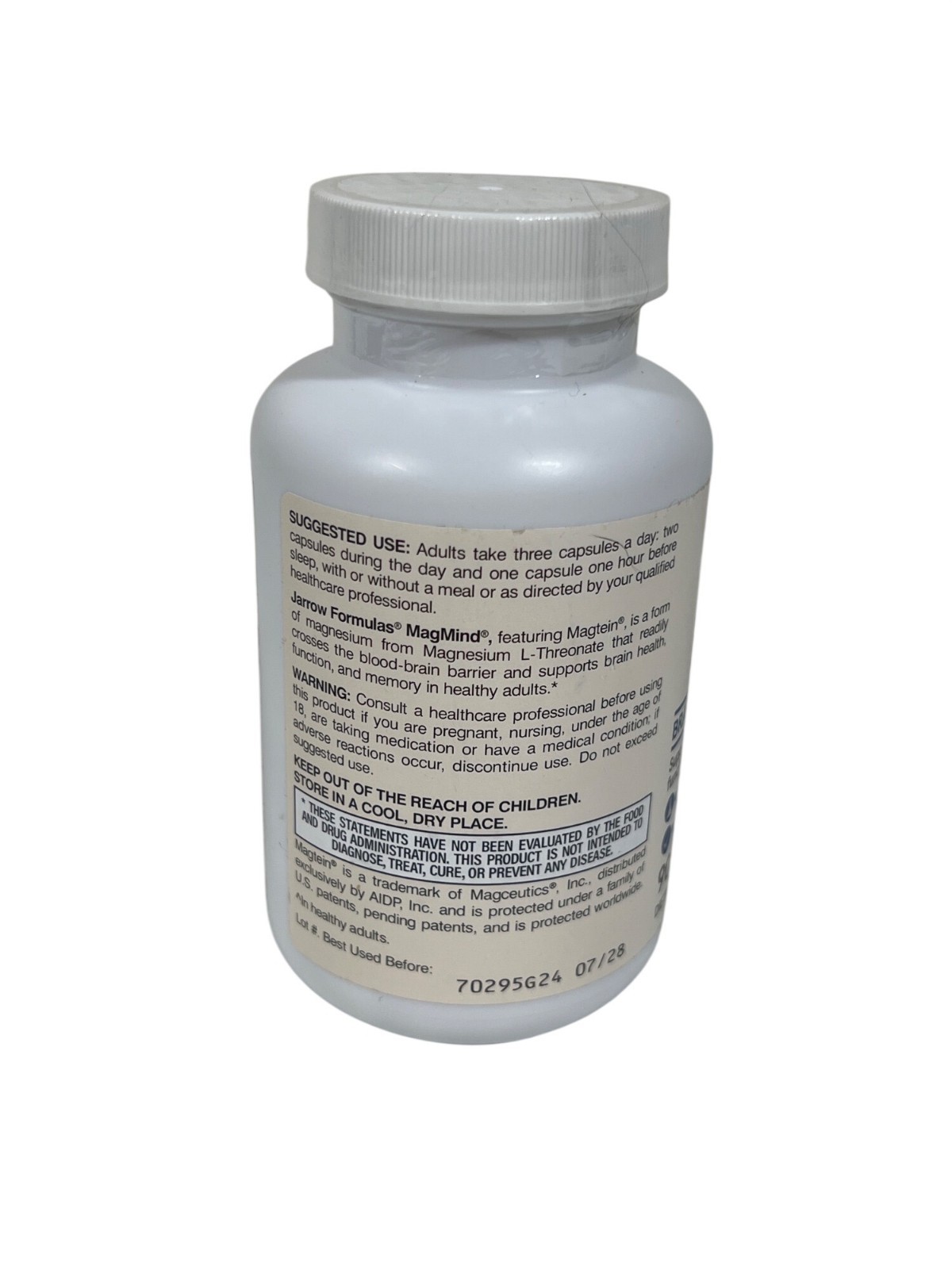 Jarrow Formulas, Inc. Vegan Magmind Vitamin | 144 Mg | 90 Veg Caps