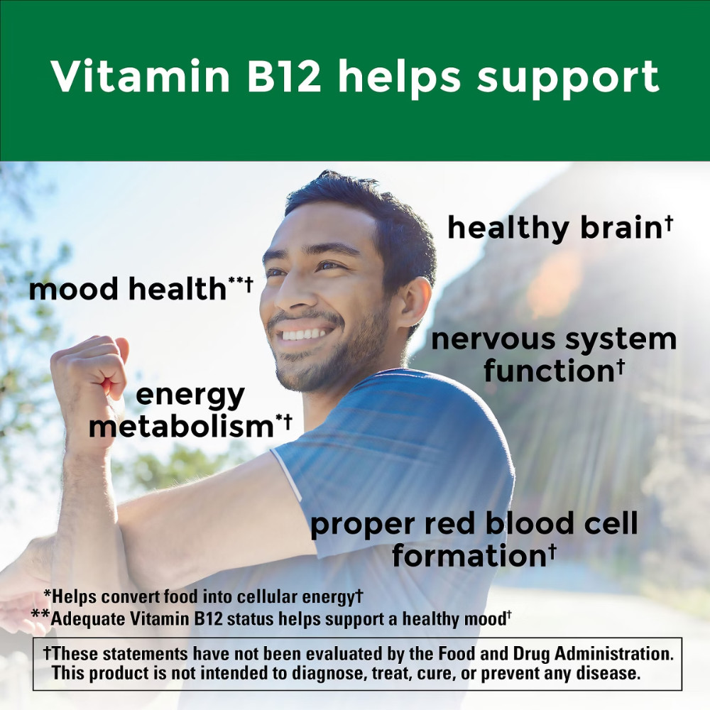 Nature Made Vitamin B12 1000 mcg, Energy Metabolism Support Time Release Tablets