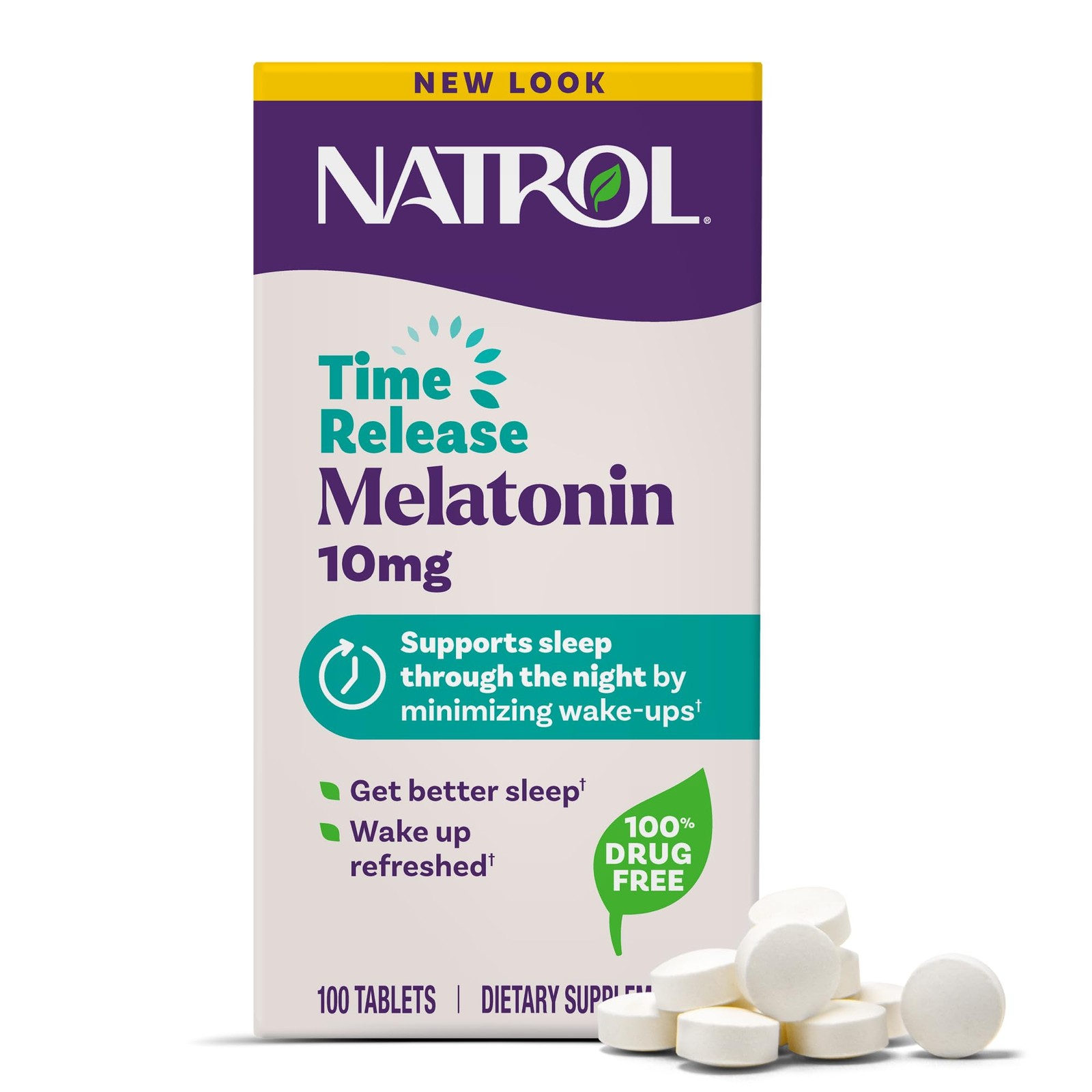 Natrol Melatonin 10 Mg Time Release, Dietary 100 Count (Pack of 1), No Color