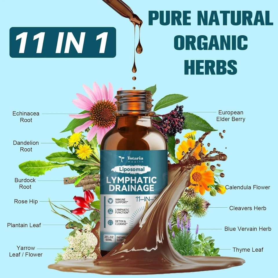 11-in-1 Liposomal Lymphatic Support – Organic Drops, 2 fl.oz