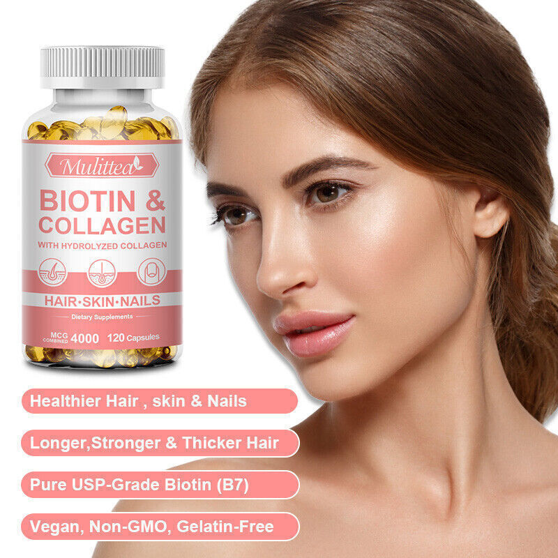 Collagen Vitamin Capsules-Skin,Hair,Nail Health Premium Collagen Supplement 120P
