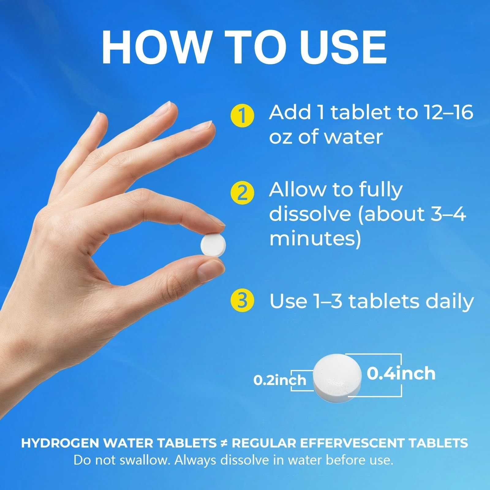Proriginal Hydrogen Water Tablets – 120mg Magnesium – 60 Count – Lemon Flavor