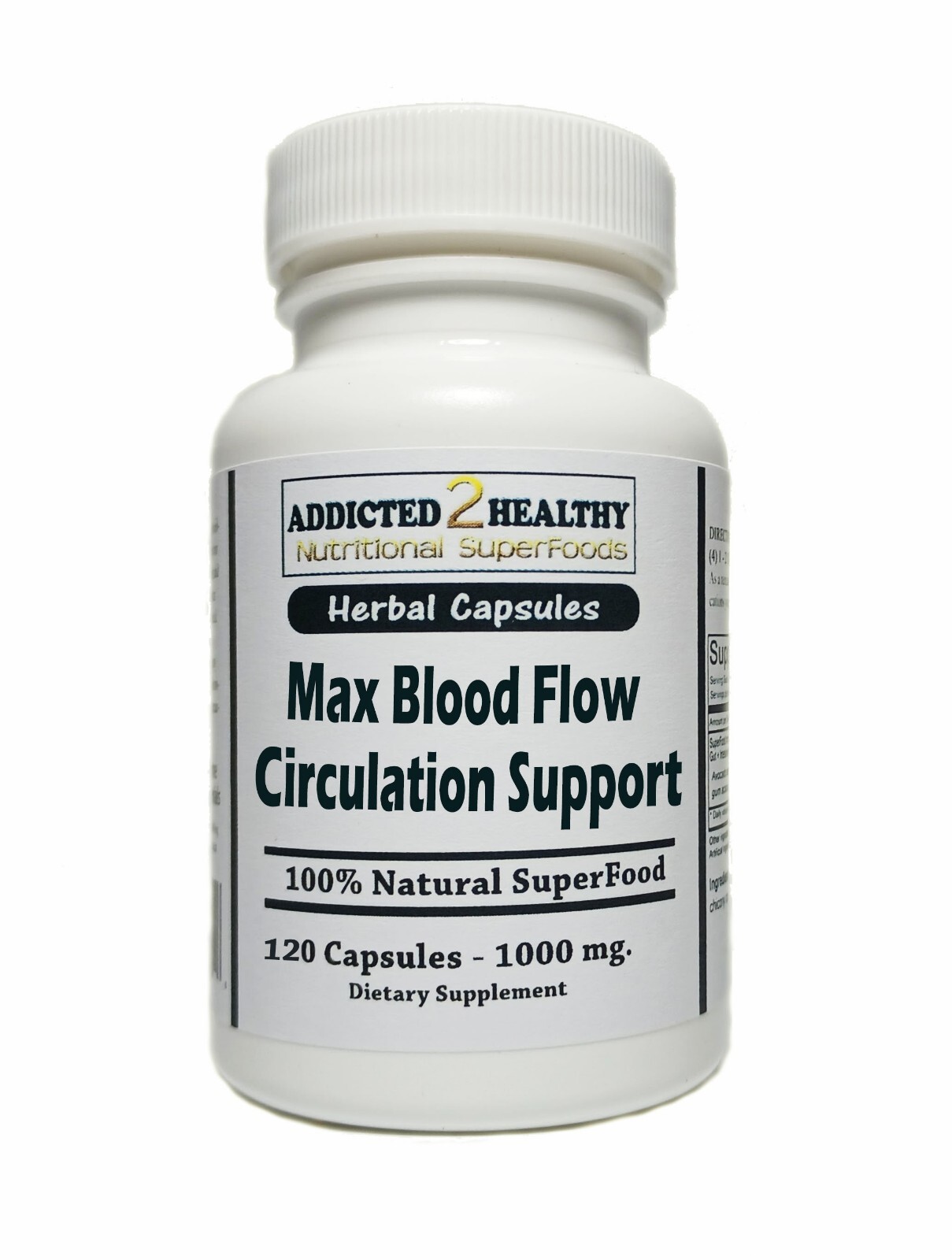 120 Blood Flow + Circulation Support Capsules|Beet Root, Cayenne, Garlic, Ginger