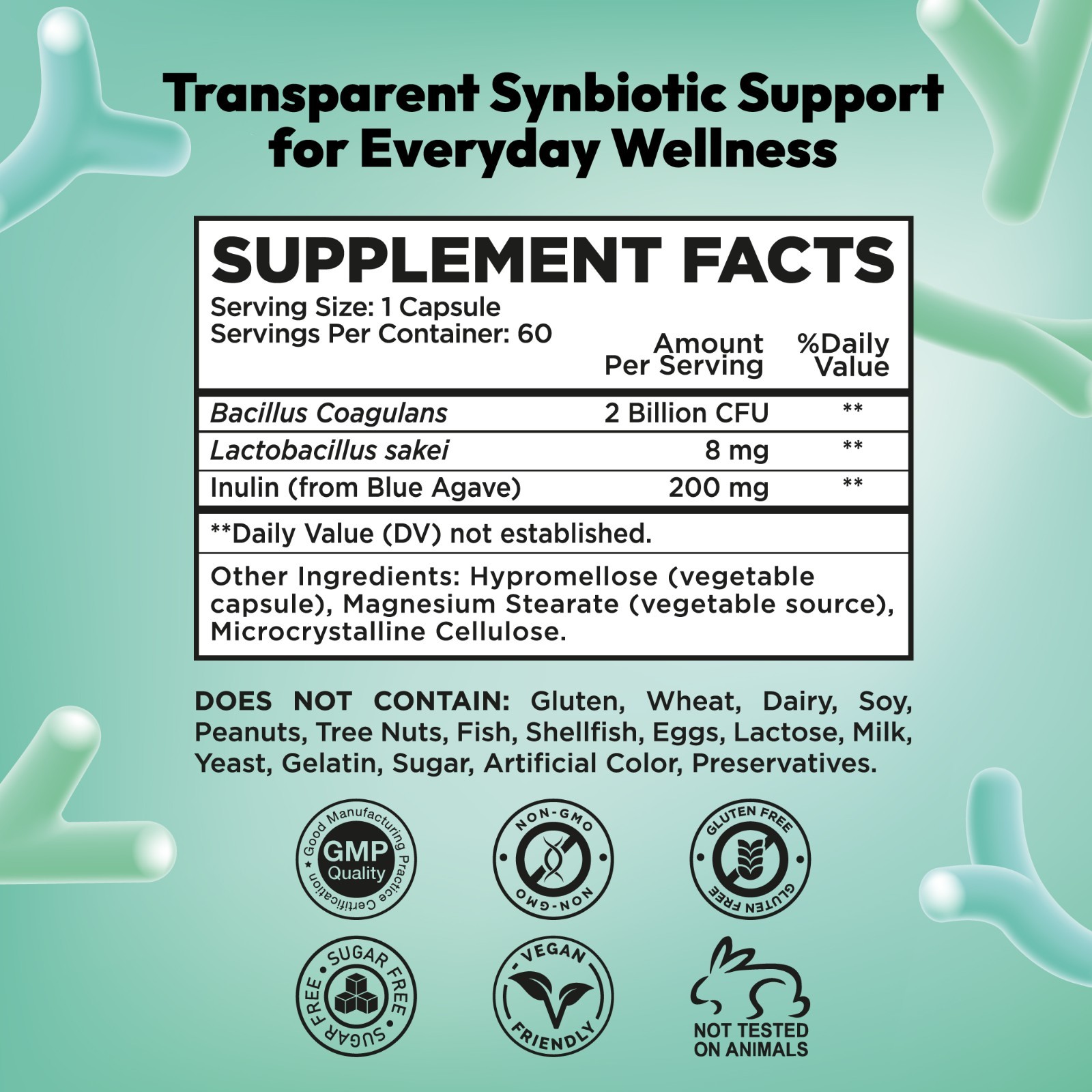 NutraPep Synbiotics Probiotic Prebiotic Postbiotic – Daily Gut Health Support