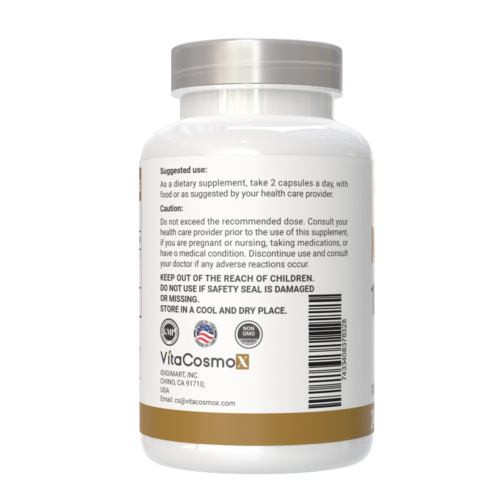 VitaCosmoX Mastic Gum 1000mg 240 Capsules | Non-GMO & Gluten Free