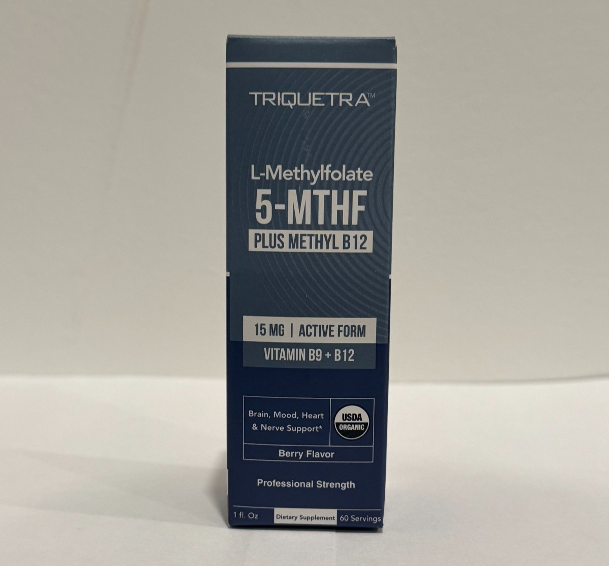 Triquetra L-Methylfolate 5-MTHF Plus Methyl B12 Supplement 1 oz Sealed Bottle