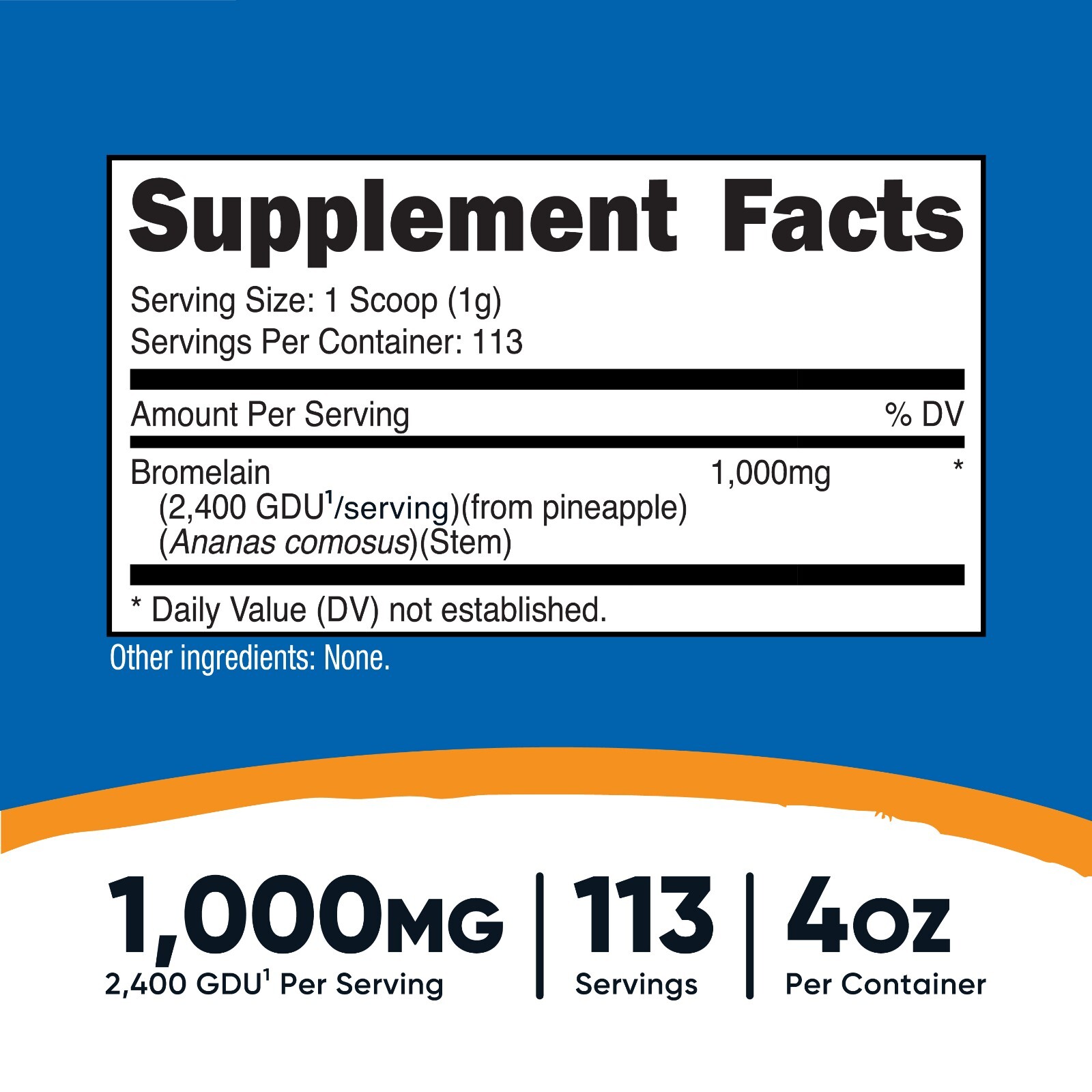 Nutricost Bromelain Powder 4 oz – Bromelain (2400 GDU/g), Non-GMO, Gluten Free