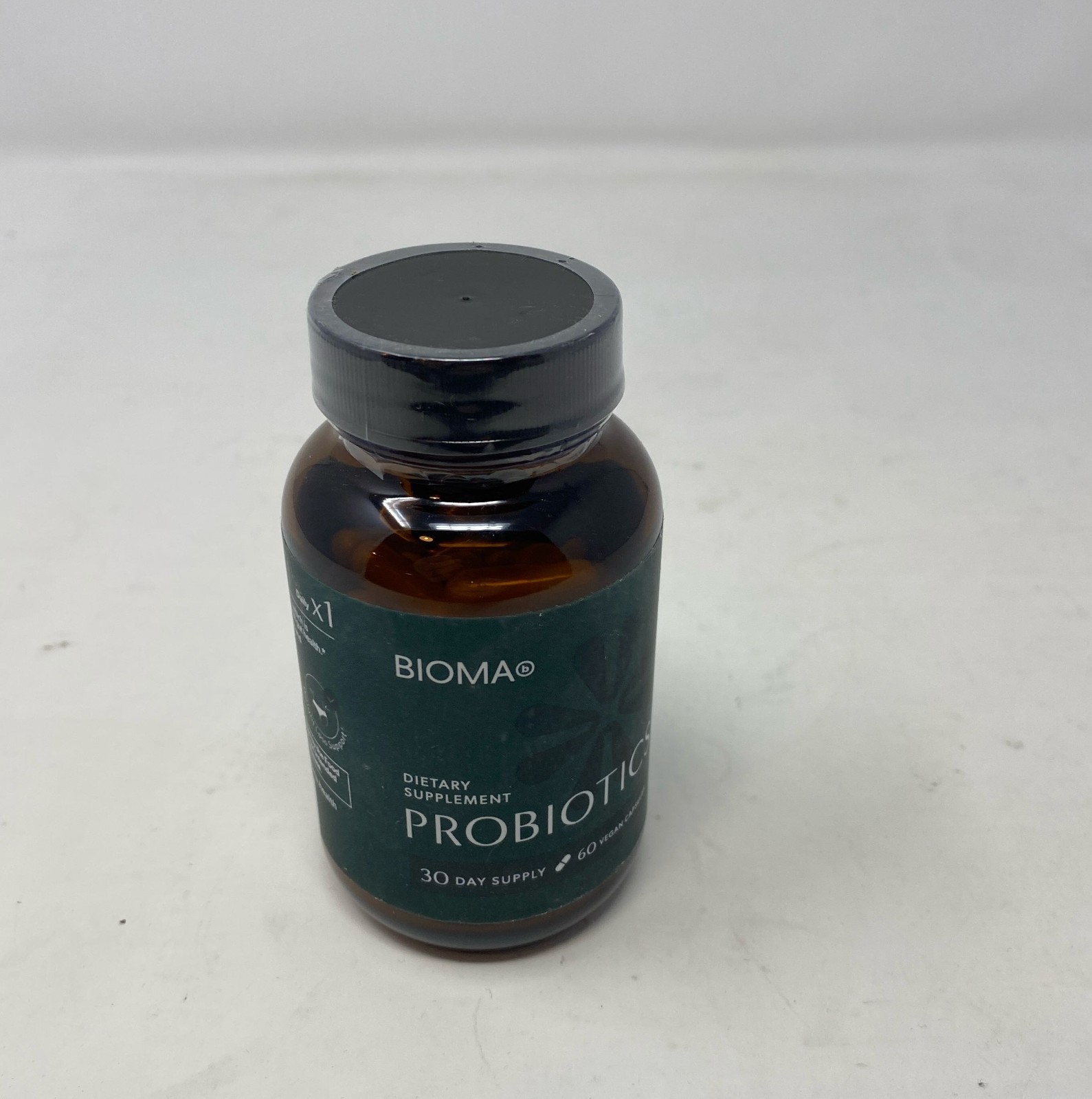 BIOMA Probiotics 60 Vegan Capsules (30-Day) – Amber Bottle, Delayed-Release
