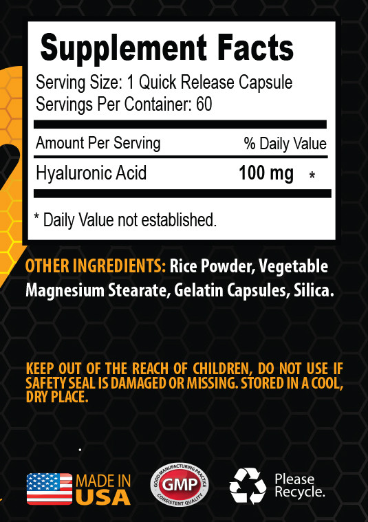 dry eye relief – HYALURONIC ACID 100MG – MAX STRENGTH – 1B