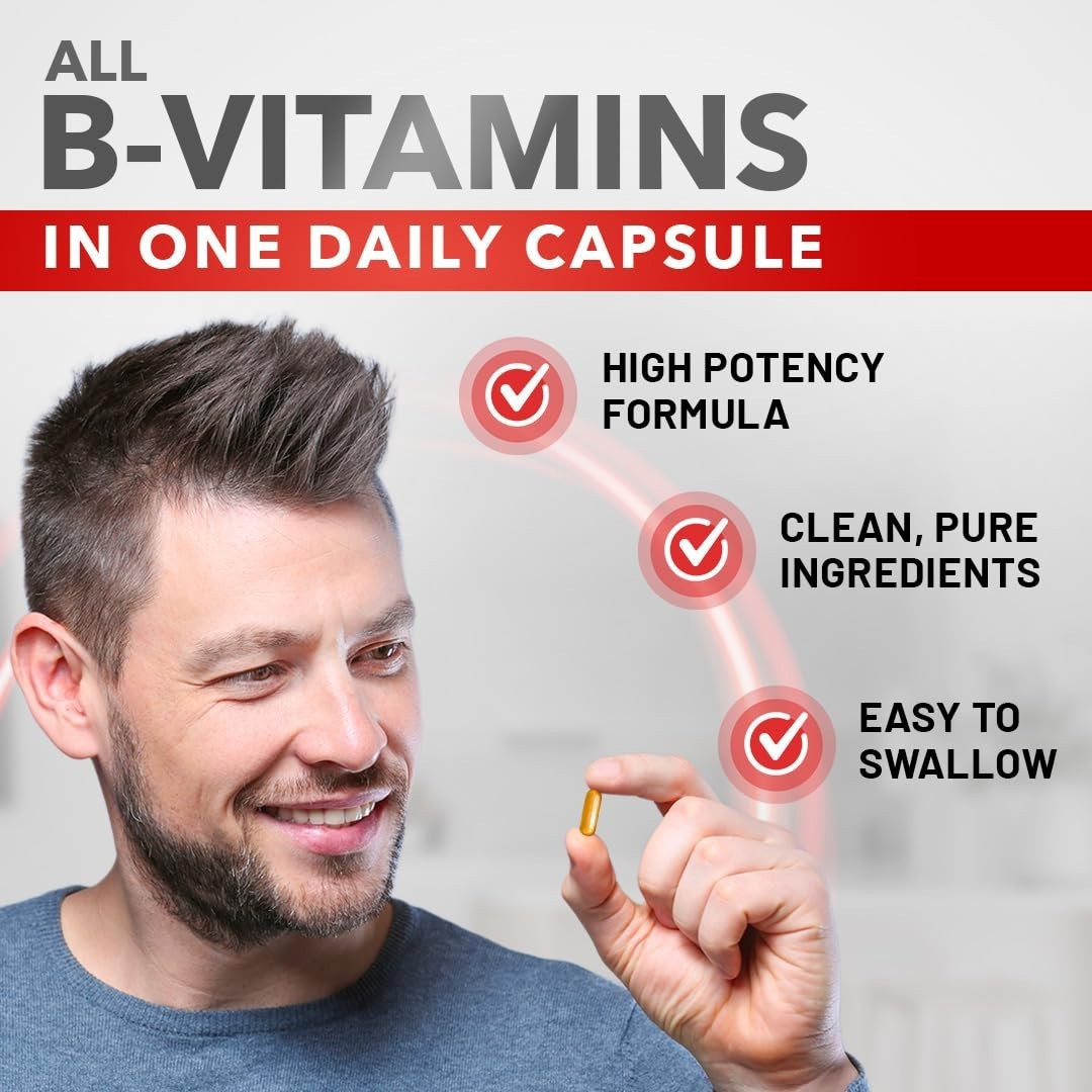 Divine Bounty Super B Complex: Essential Vitamins B1-B9 for Energy & Health
