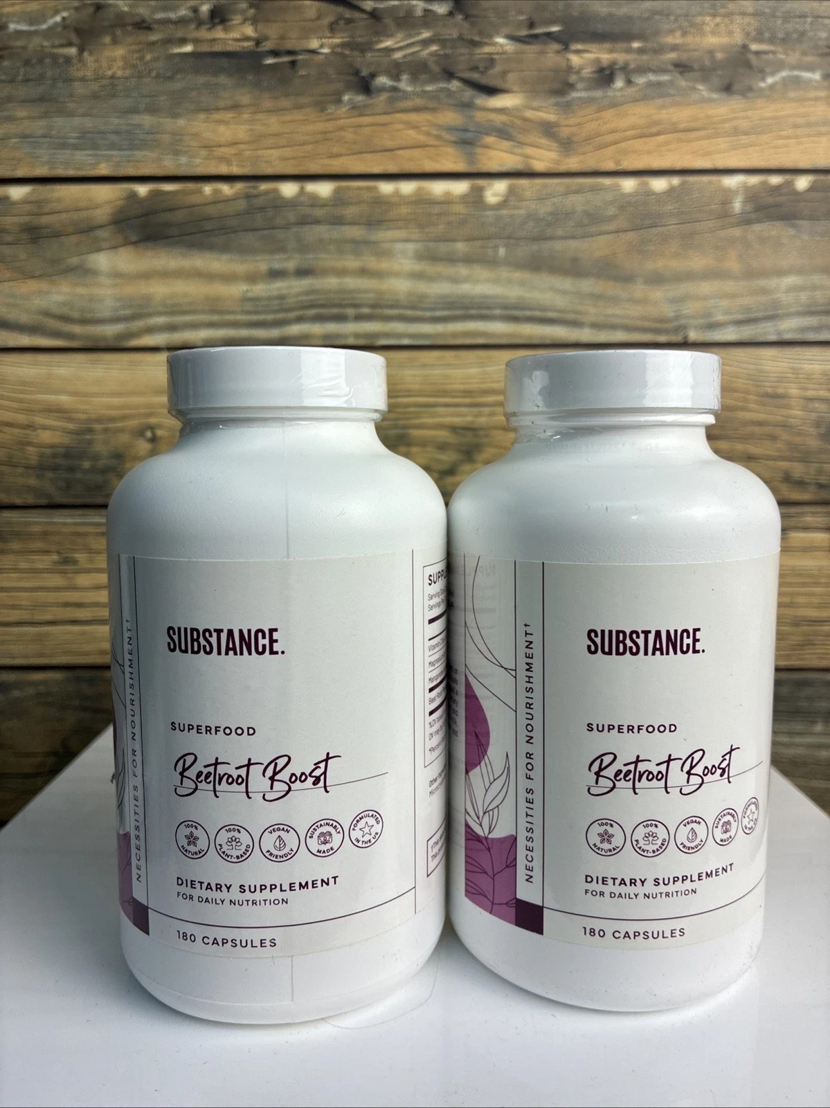 2 Pack Substance Beetroot Boost Superfood 180 Capsules 4500mg Exp 12/2025 RK7
