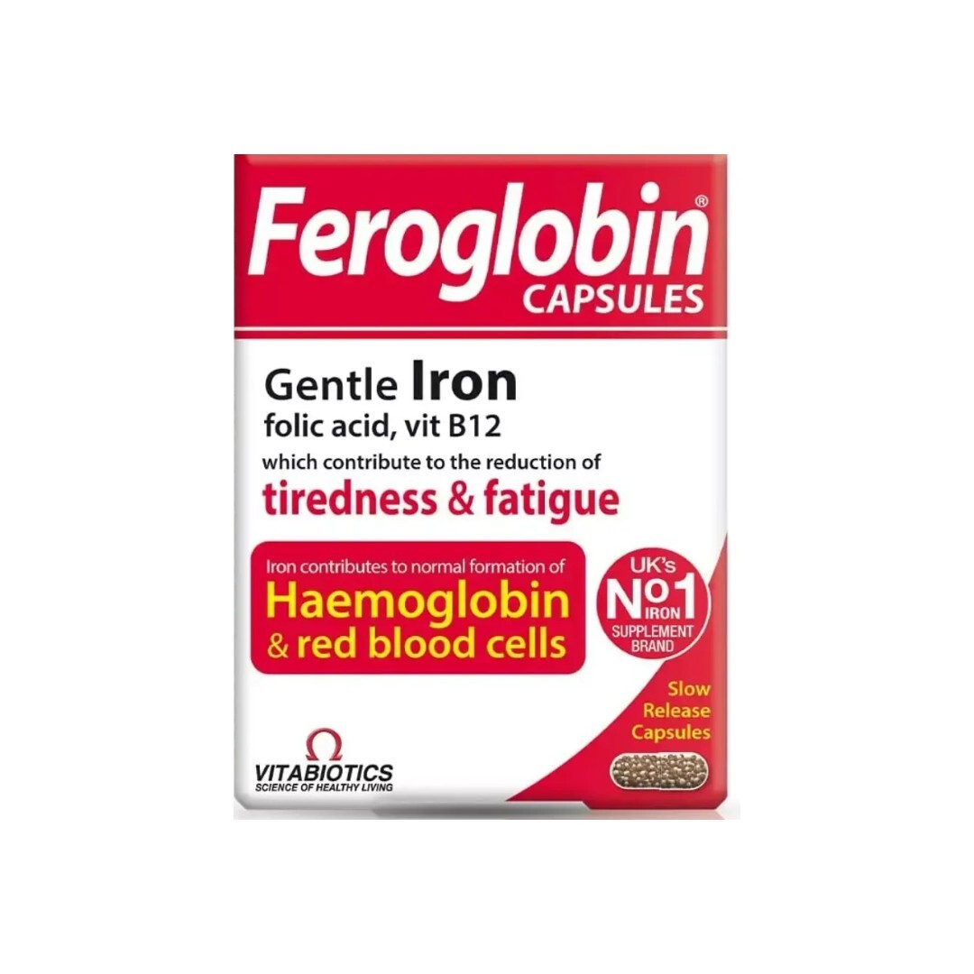 Vitabiotics Feroglobin B12 Slow Release 30 Capsules – 4 PACK